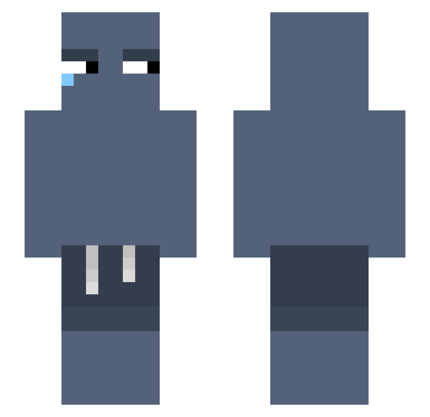 MiloBenLongJing Minecraft skin, front and back view