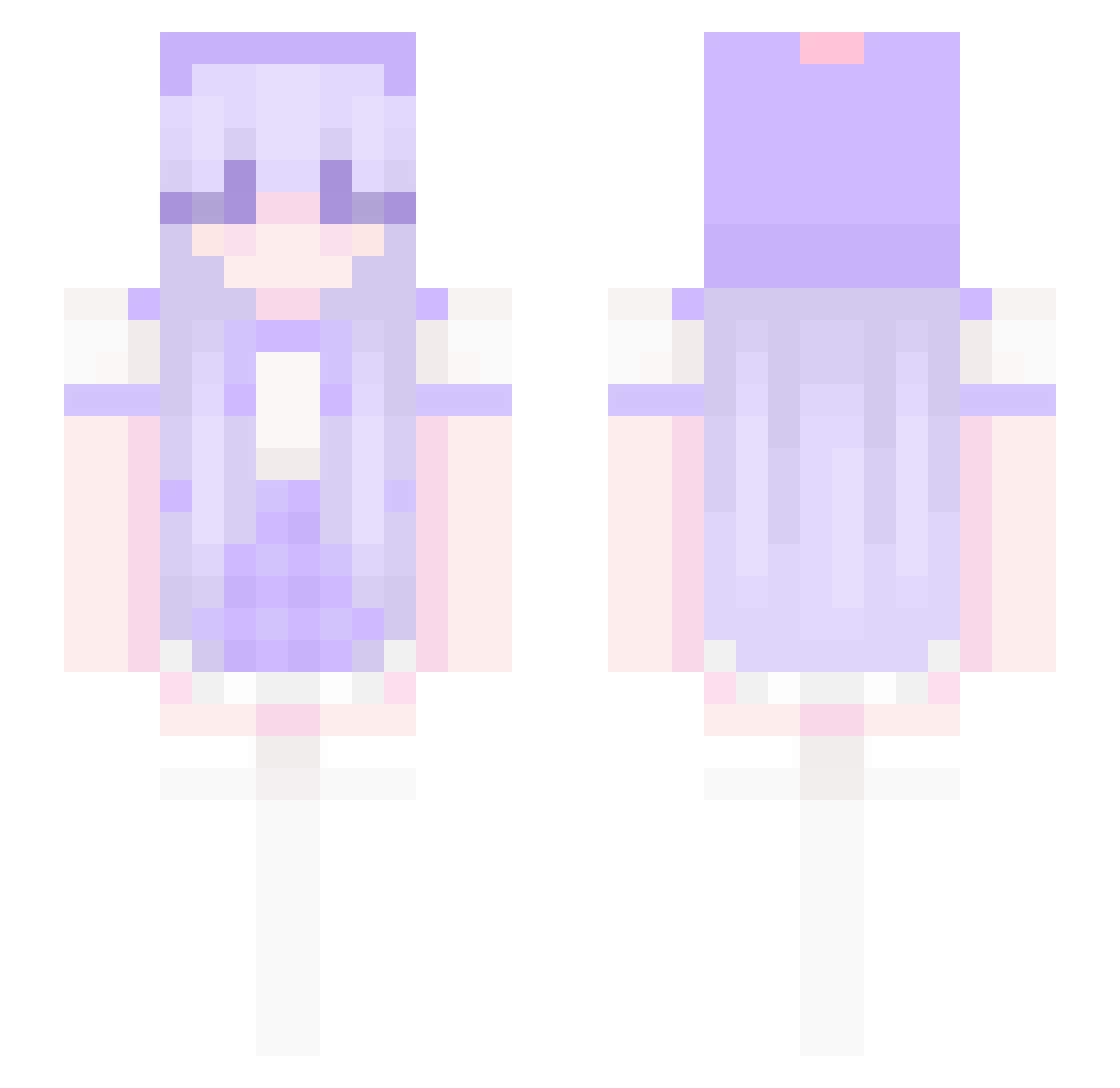 sipduk Minecraft skin, front and back view