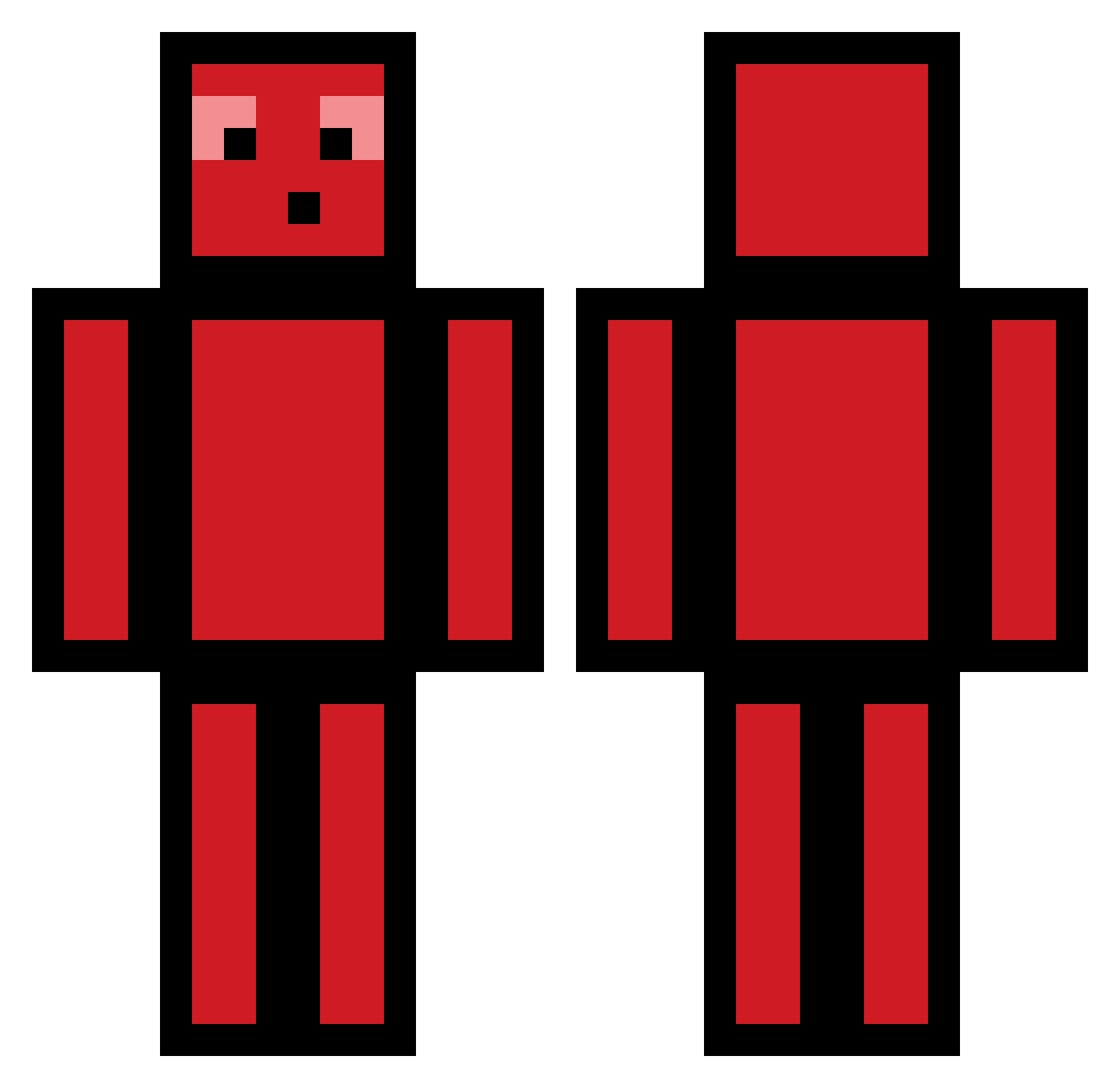 Sand___Man Minecraft skin, front and back view