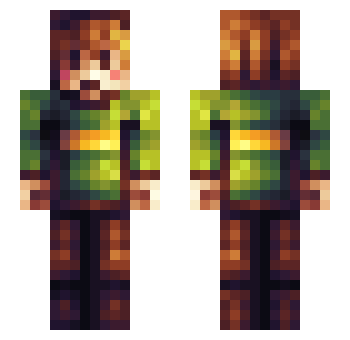 Musab30 Minecraft skin, front and back view