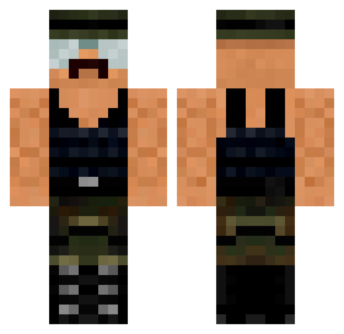 Peter_Parker007 Minecraft skin, front and back view
