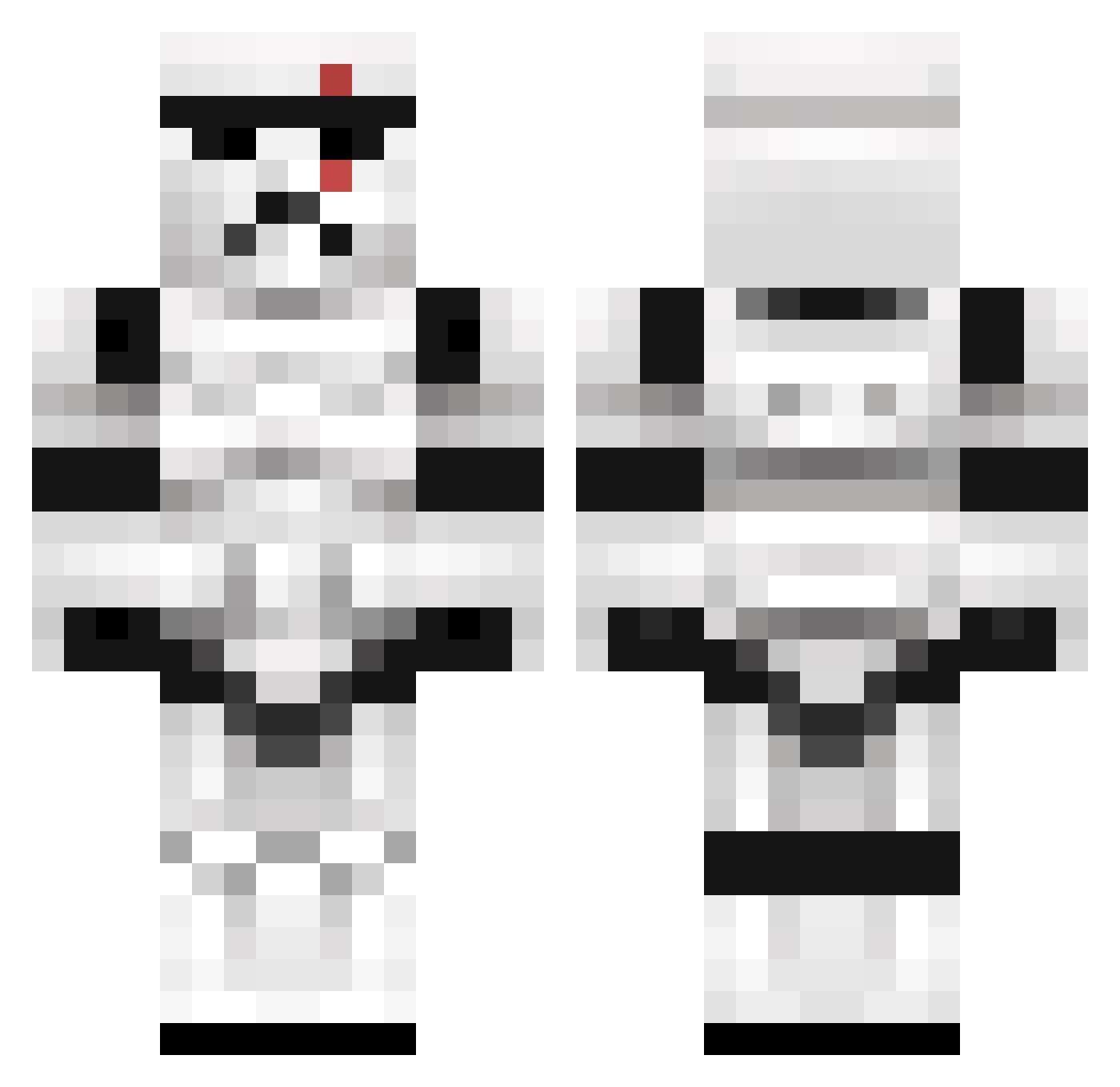 Fanleaf Minecraft skin, front and back view