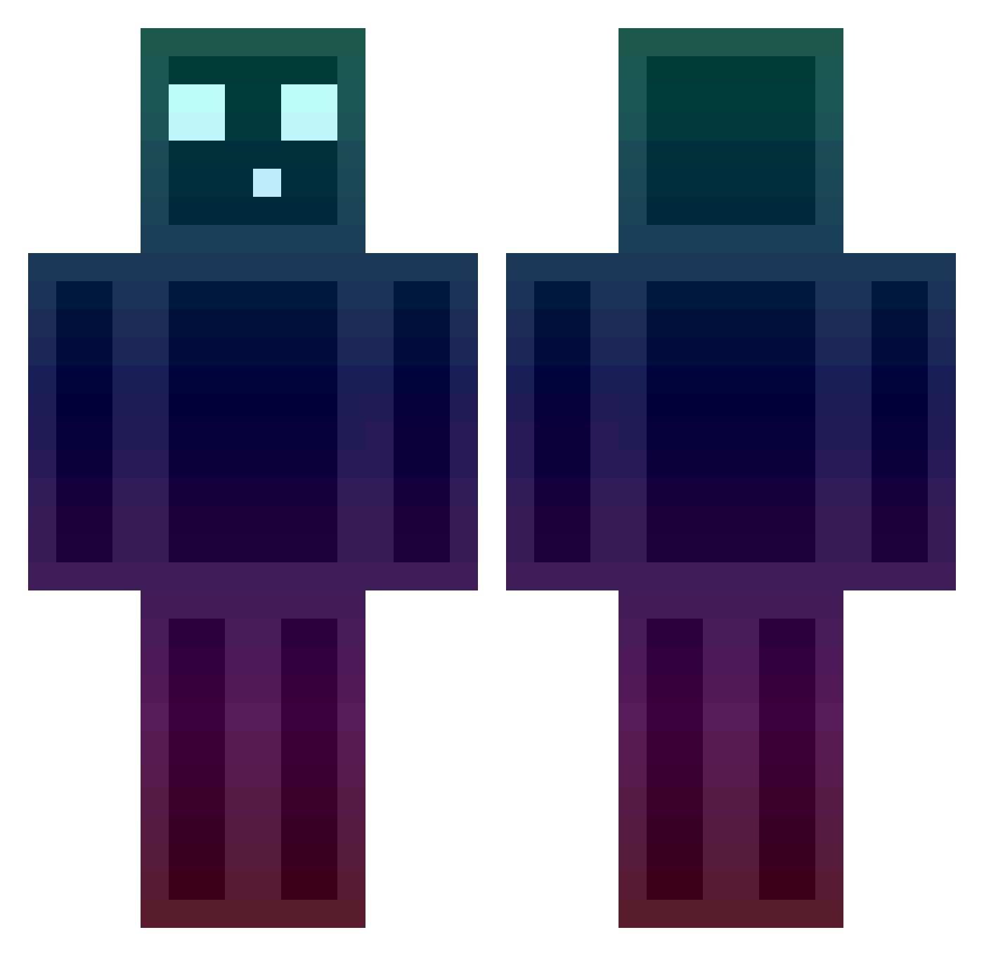 Upbeatjojo Minecraft skin, front and back view