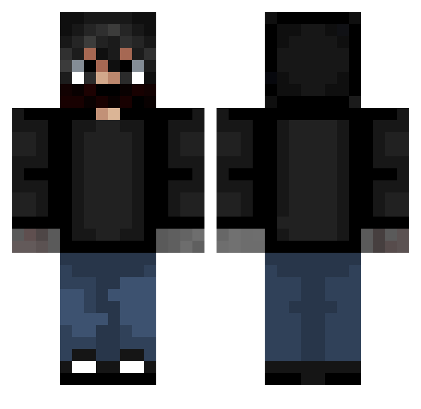 Thyryum Minecraft skin, front and back view