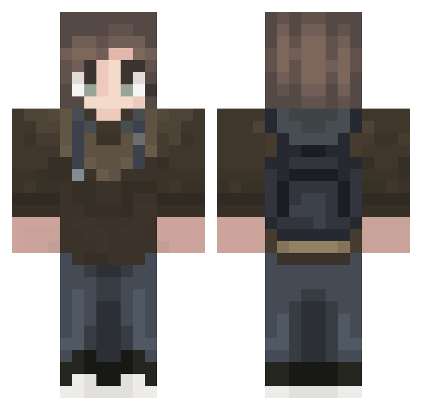 Maagri Minecraft skin, front and back view