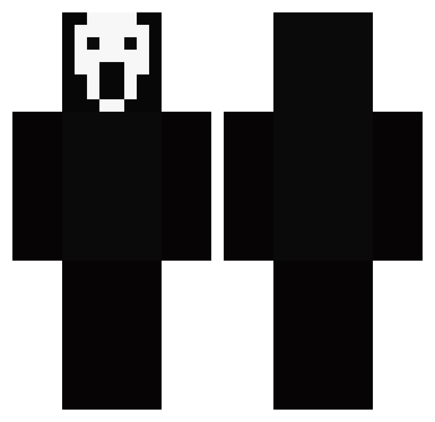 bocca Minecraft skin, front and back view