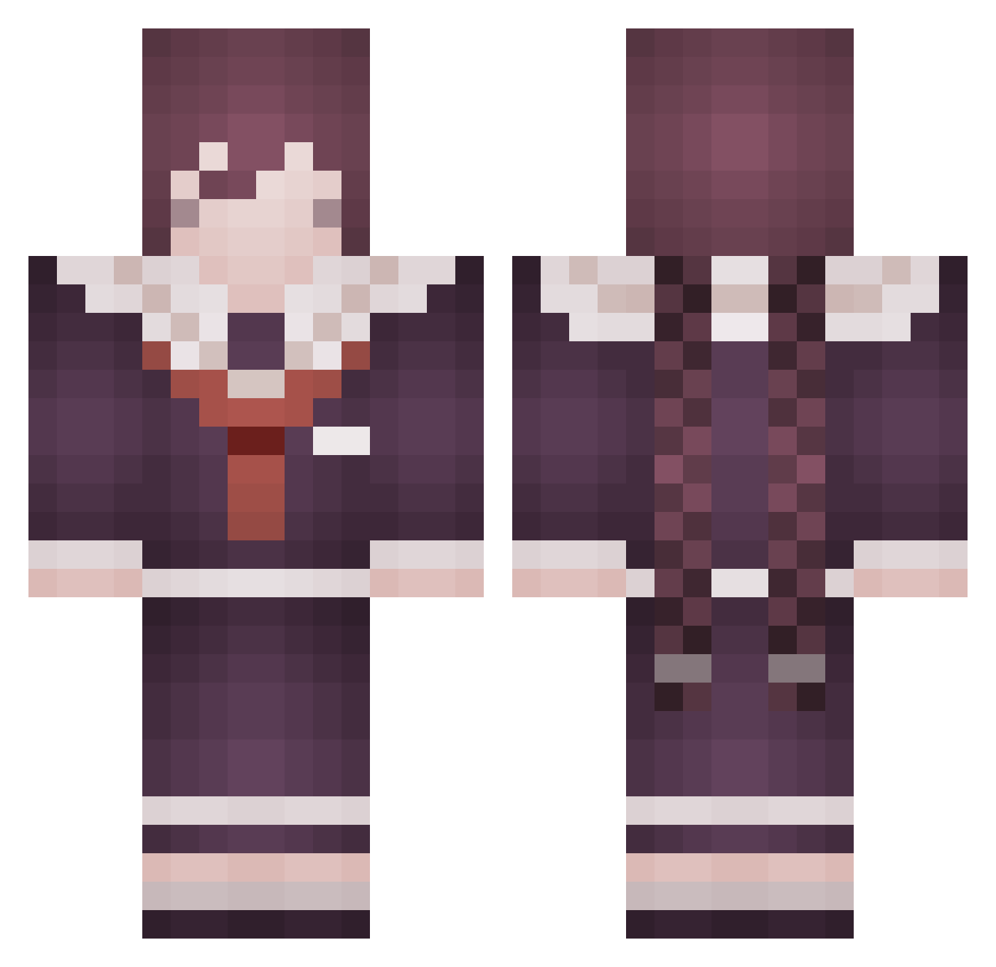 anopla Minecraft skin, front and back view