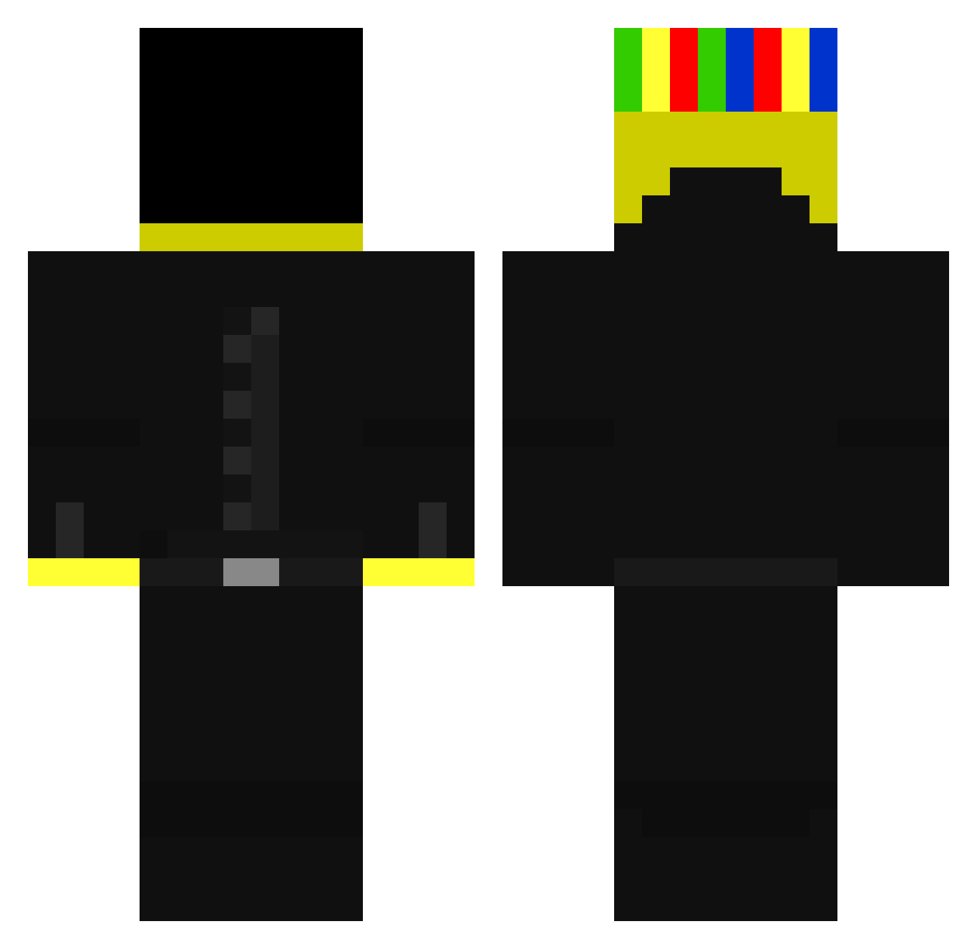Caustic Minecraft skin, front and back view