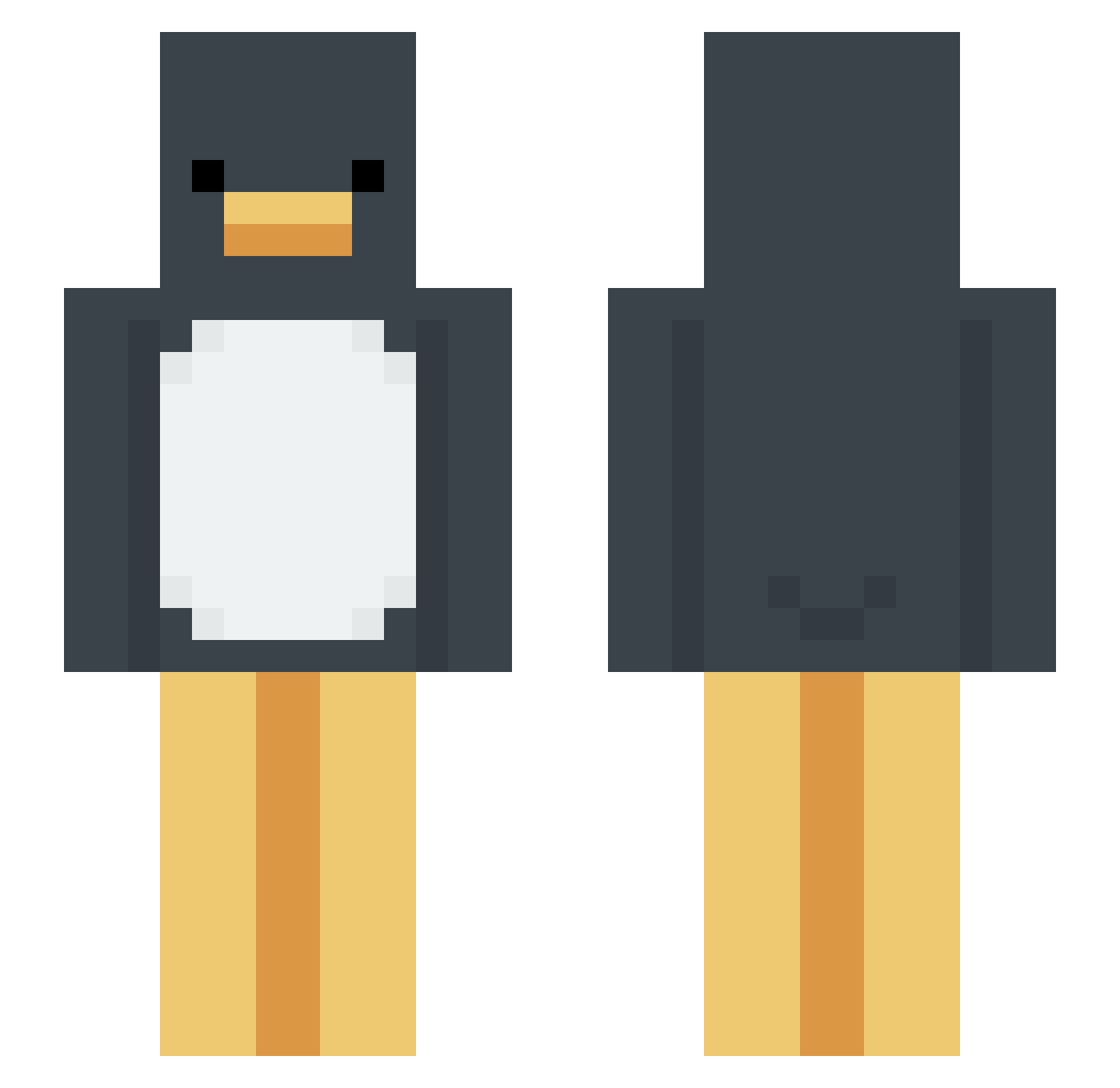 3rliing Minecraft skin, front and back view