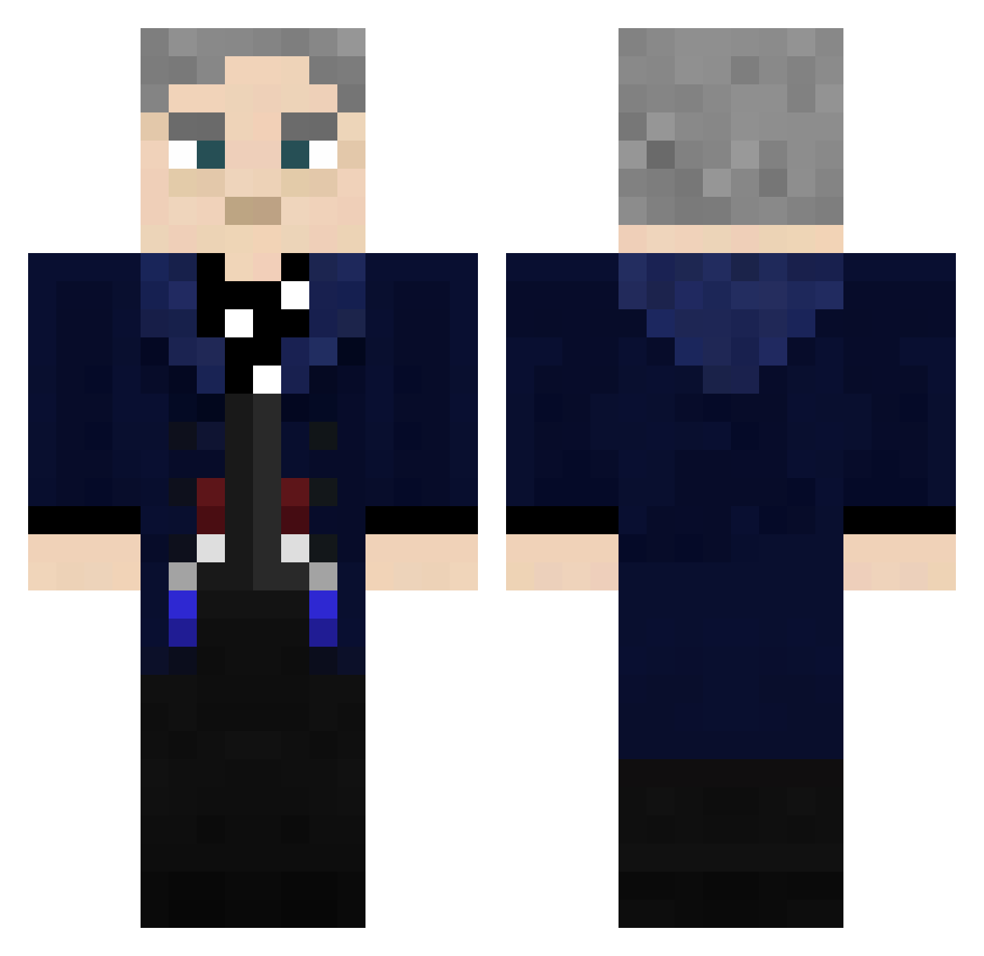 TheDutchDoctor Minecraft skin, front and back view