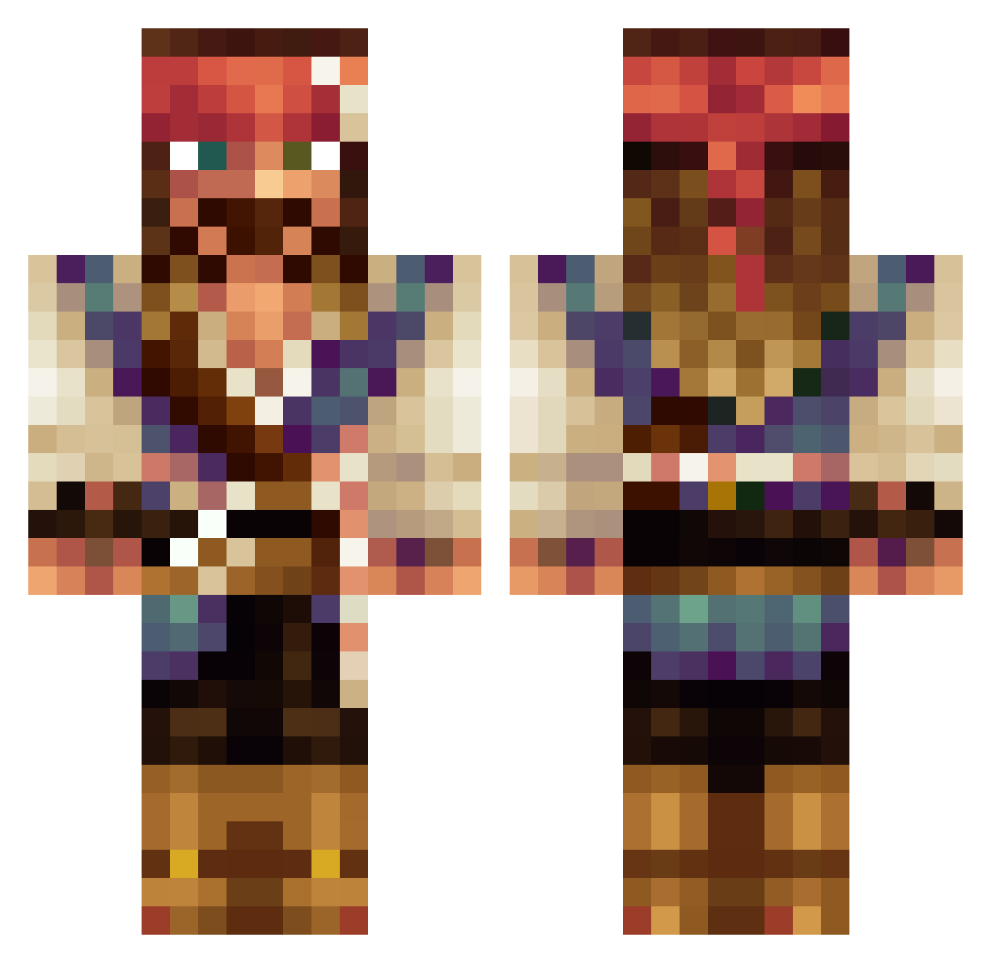 ecco55 Minecraft skin, front and back view
