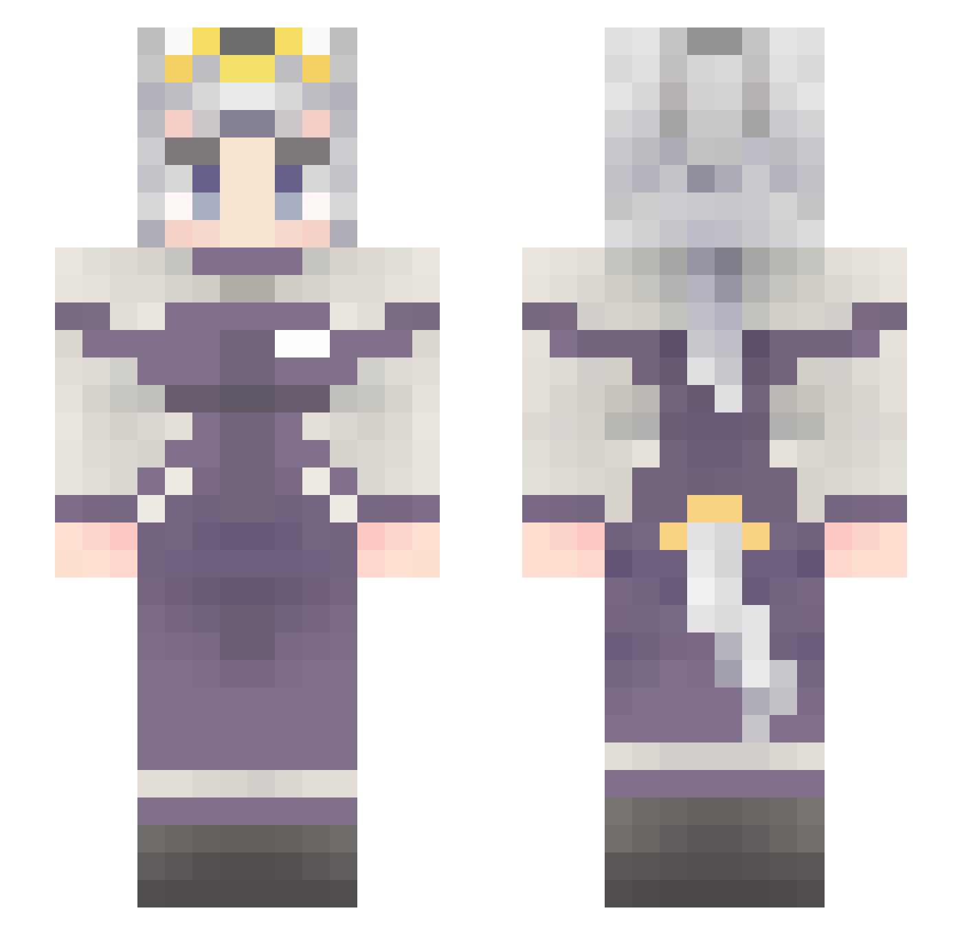 To4rup Minecraft skin, front and back view