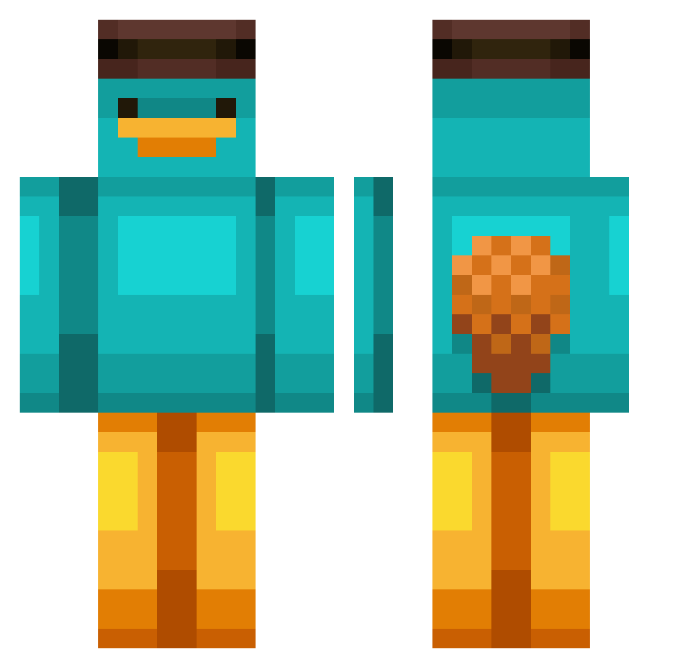 SgtAokiji Minecraft skin, front and back view