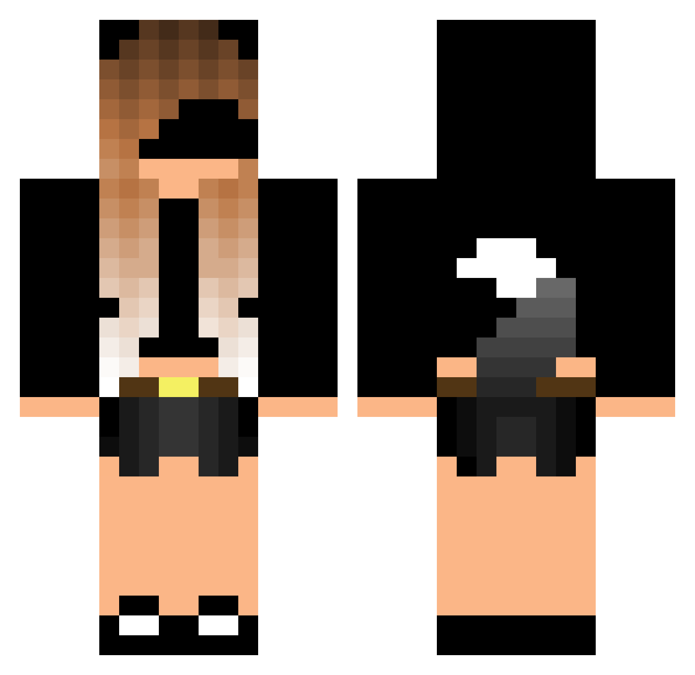 Maddy10 Minecraft skin, front and back view
