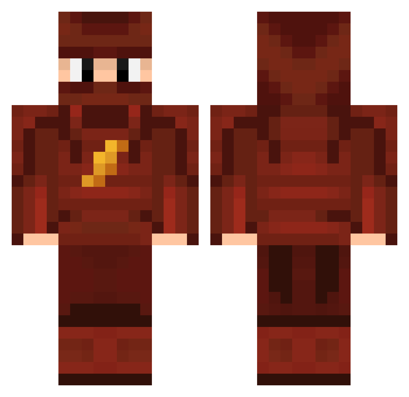 HAMMY_LEGEND Minecraft skin, front and back view