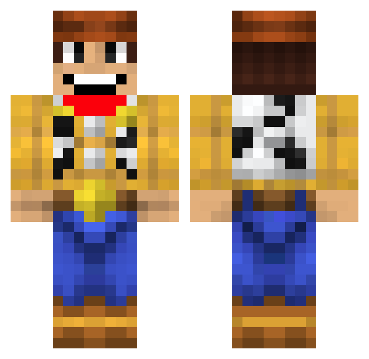 TrueOwn Minecraft skin, front and back view
