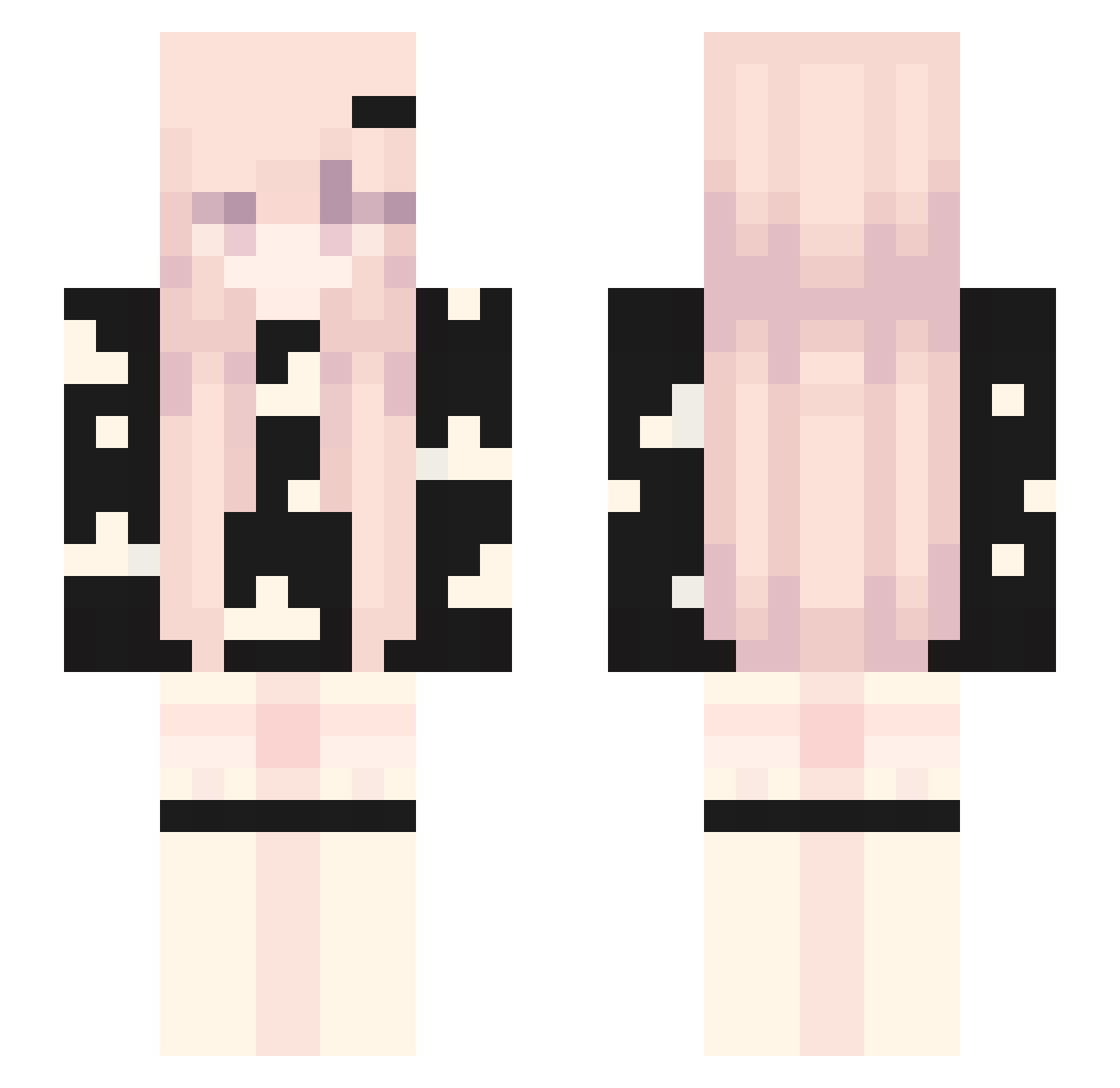 iwabi Minecraft skin, front and back view