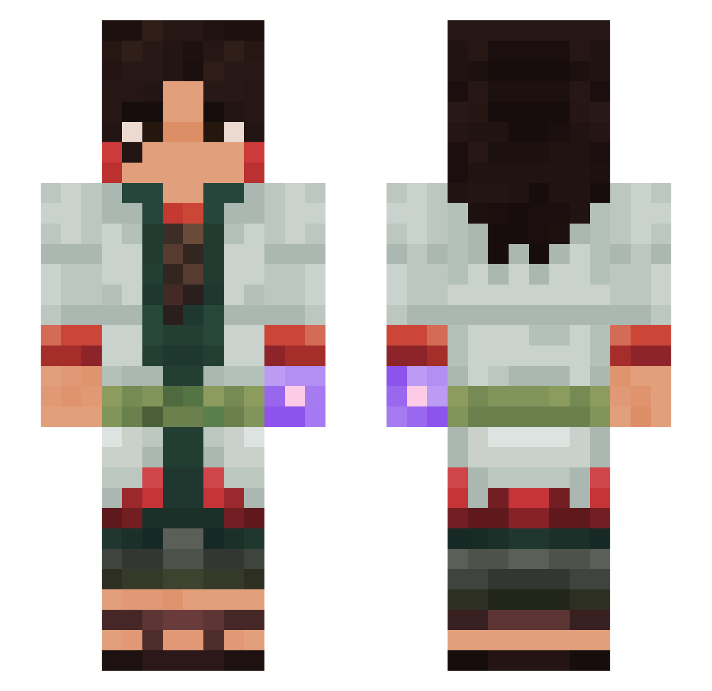 Hzgift_XD Minecraft skin, front and back view