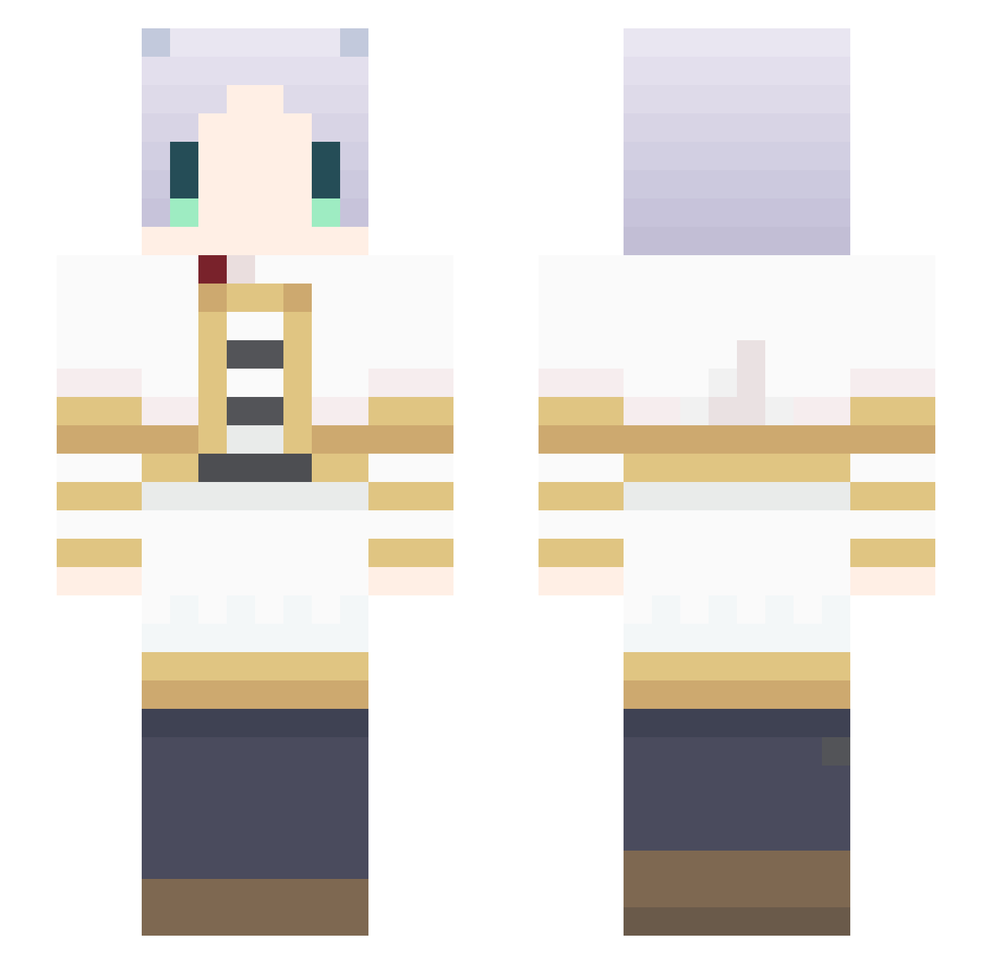 tachylyte Minecraft skin, front and back view