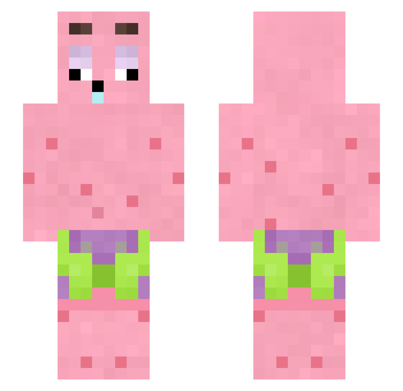 Maiathan Minecraft skin, front and back view