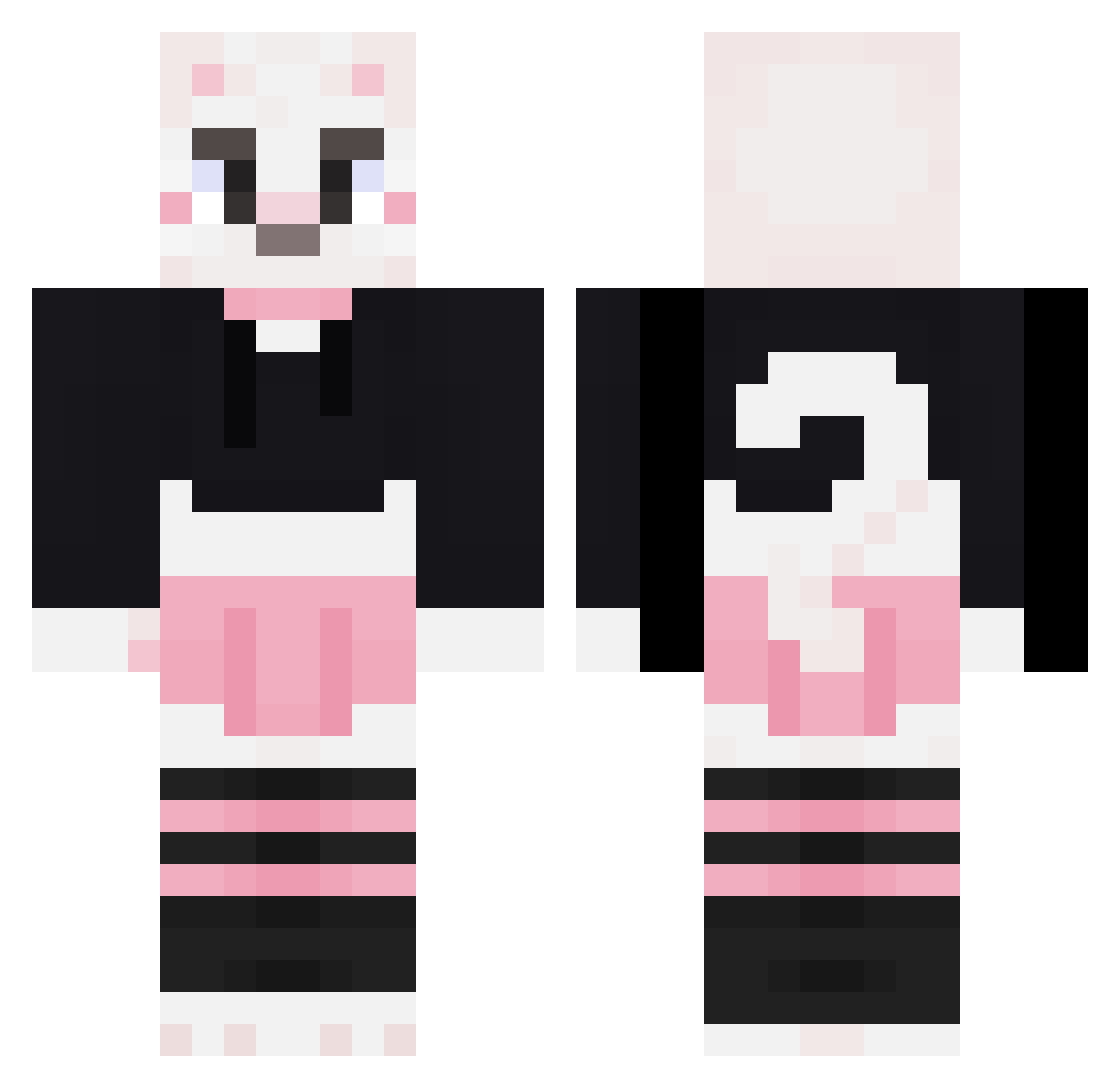 xK0KOx Minecraft skin, front and back view