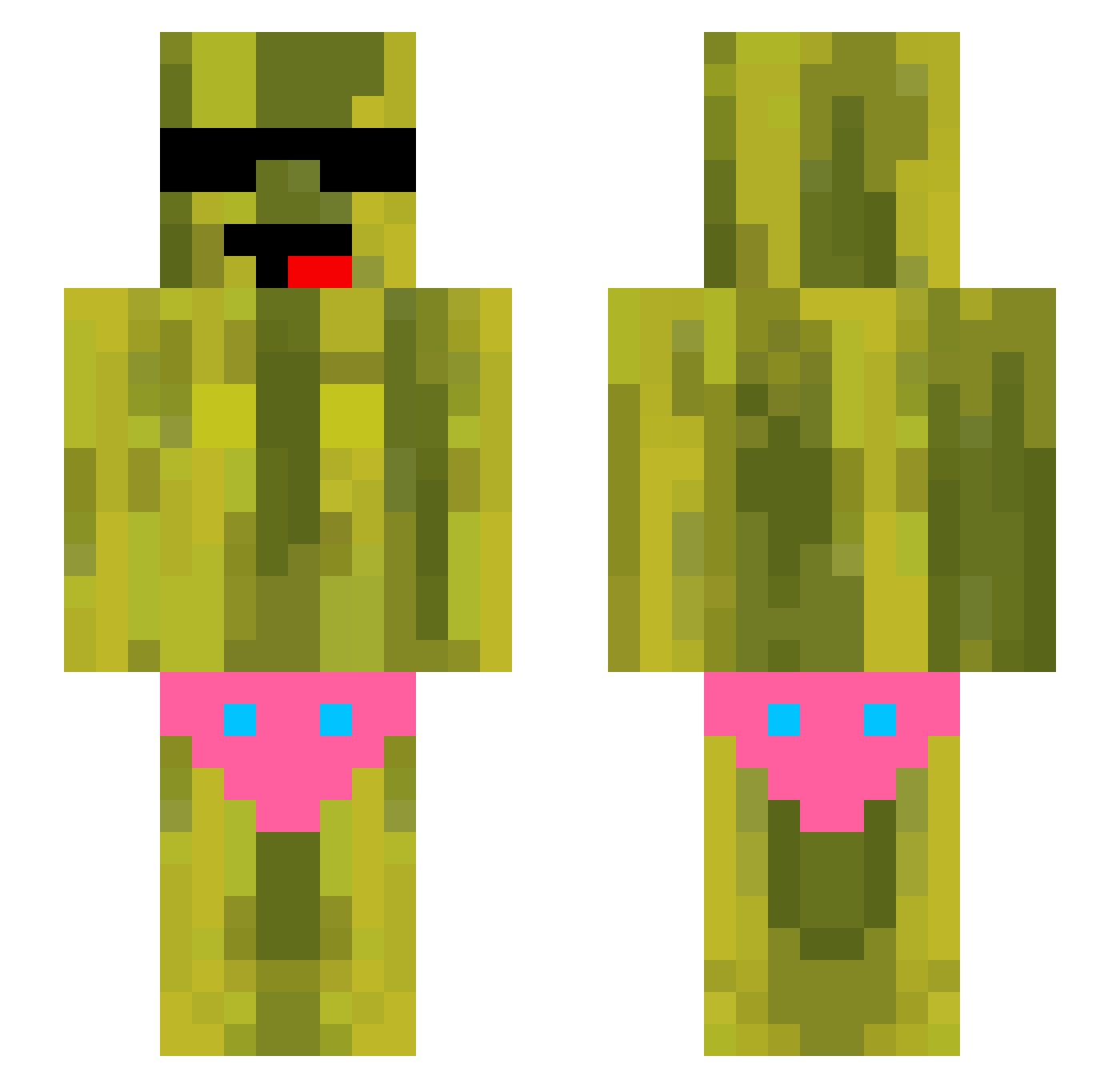 GonzaresuTKO Minecraft skin, front and back view
