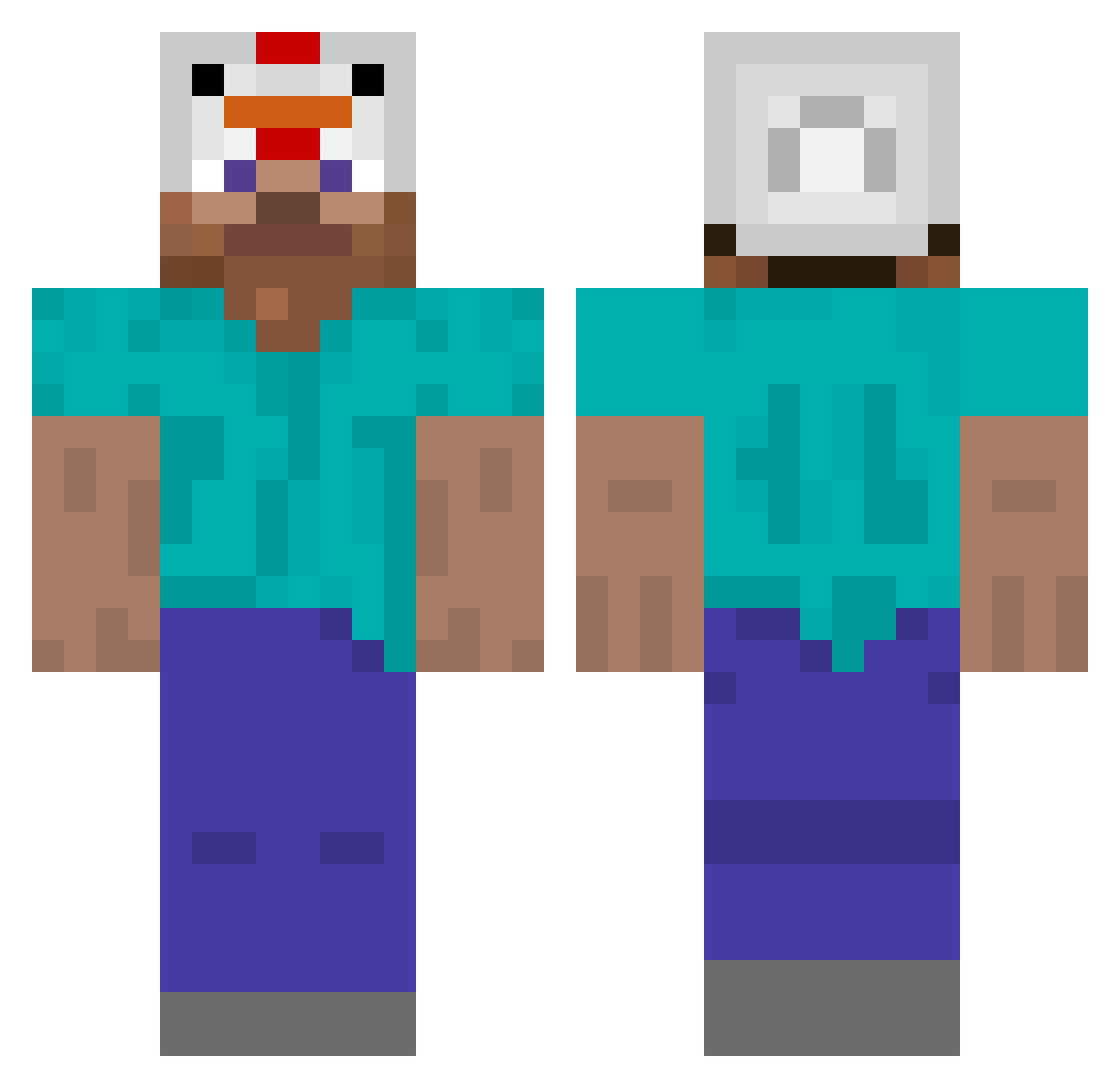 benmulteciyim Minecraft skin, front and back view