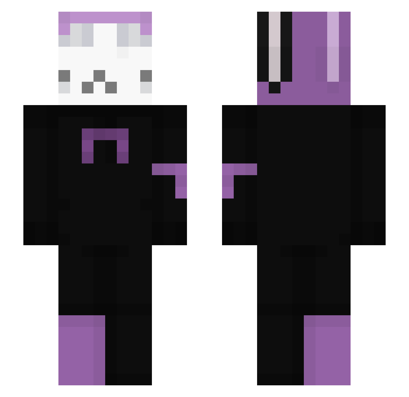Therealhammie Minecraft skin, front and back view