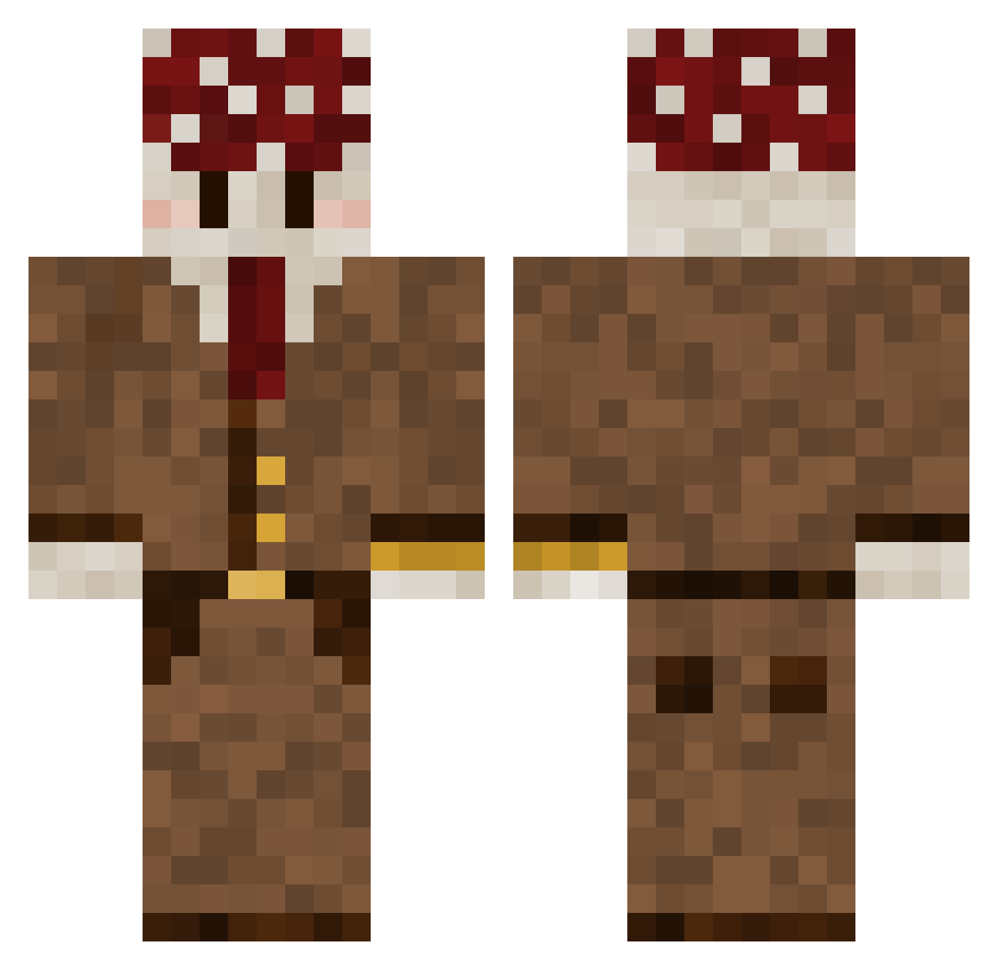 vipziomal224 Minecraft skin, front and back view