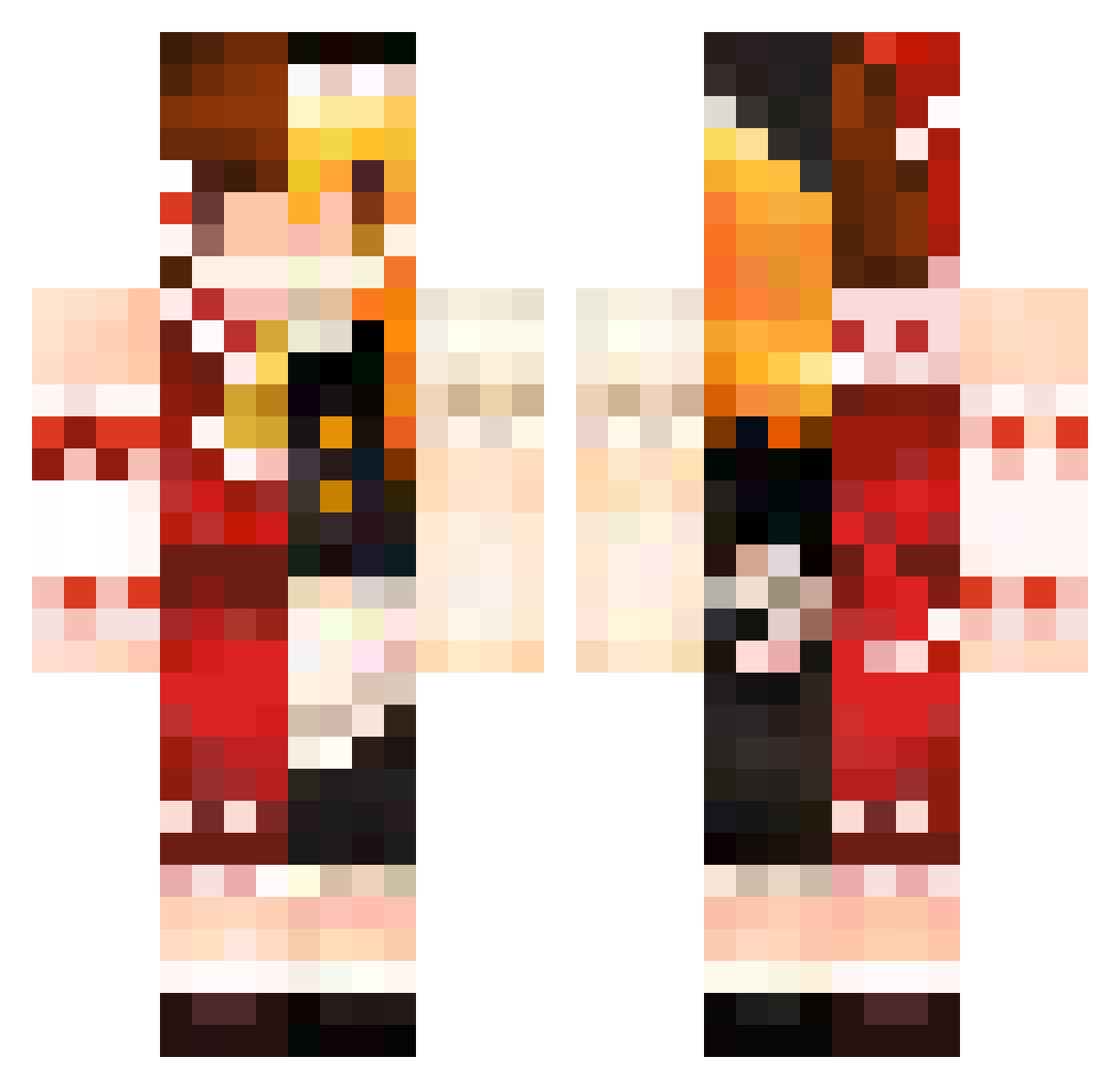 Yoshi20200313 Minecraft skin, front and back view
