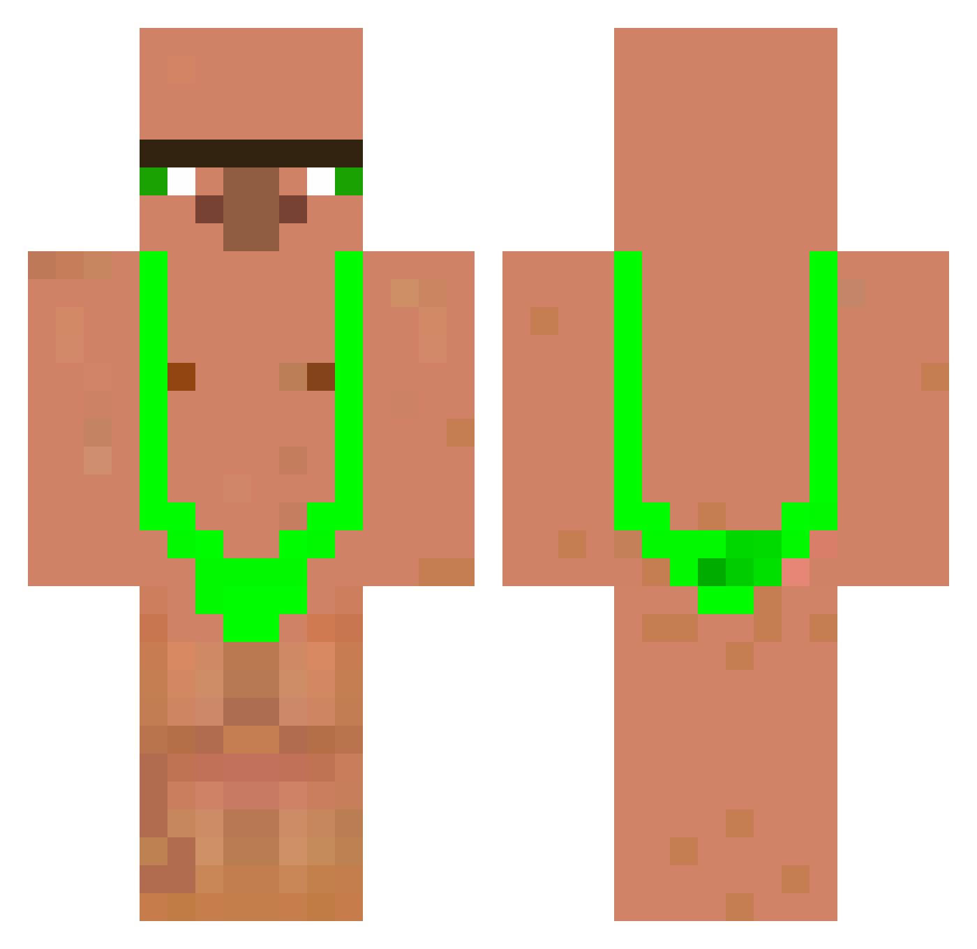 NiklasIB Minecraft skin, front and back view
