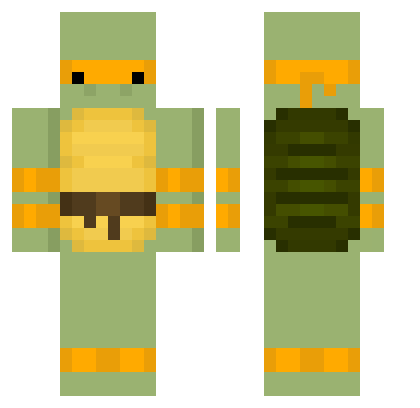 KTH528 Minecraft skin, front and back view