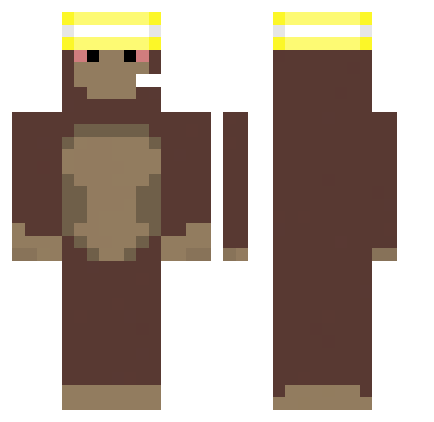 Ruysz Minecraft skin, front and back view