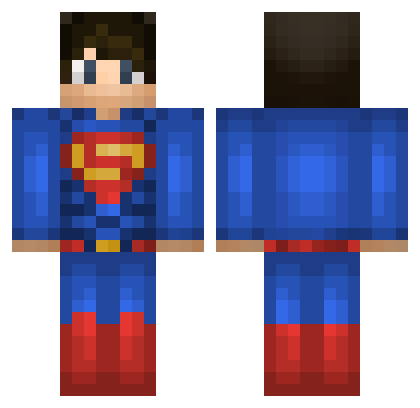 Vr1lz Minecraft skin, front and back view