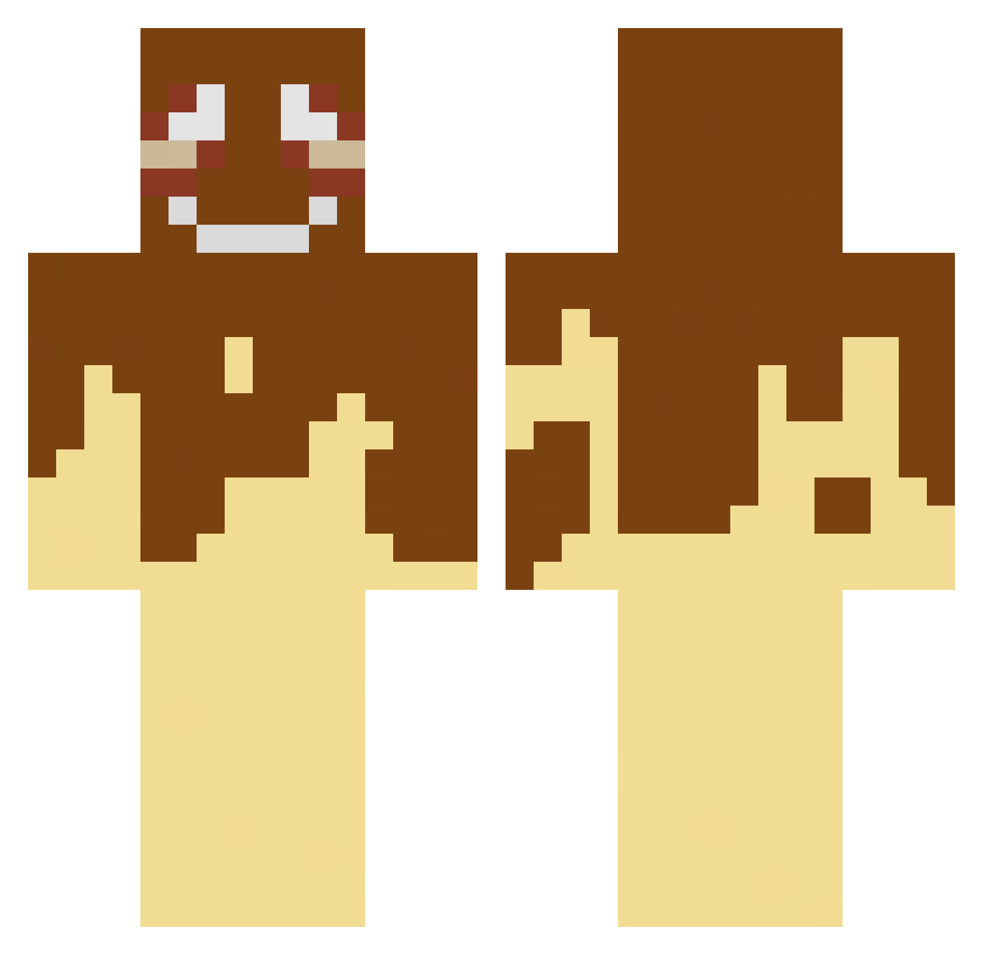 H4ifisch Minecraft skin, front and back view