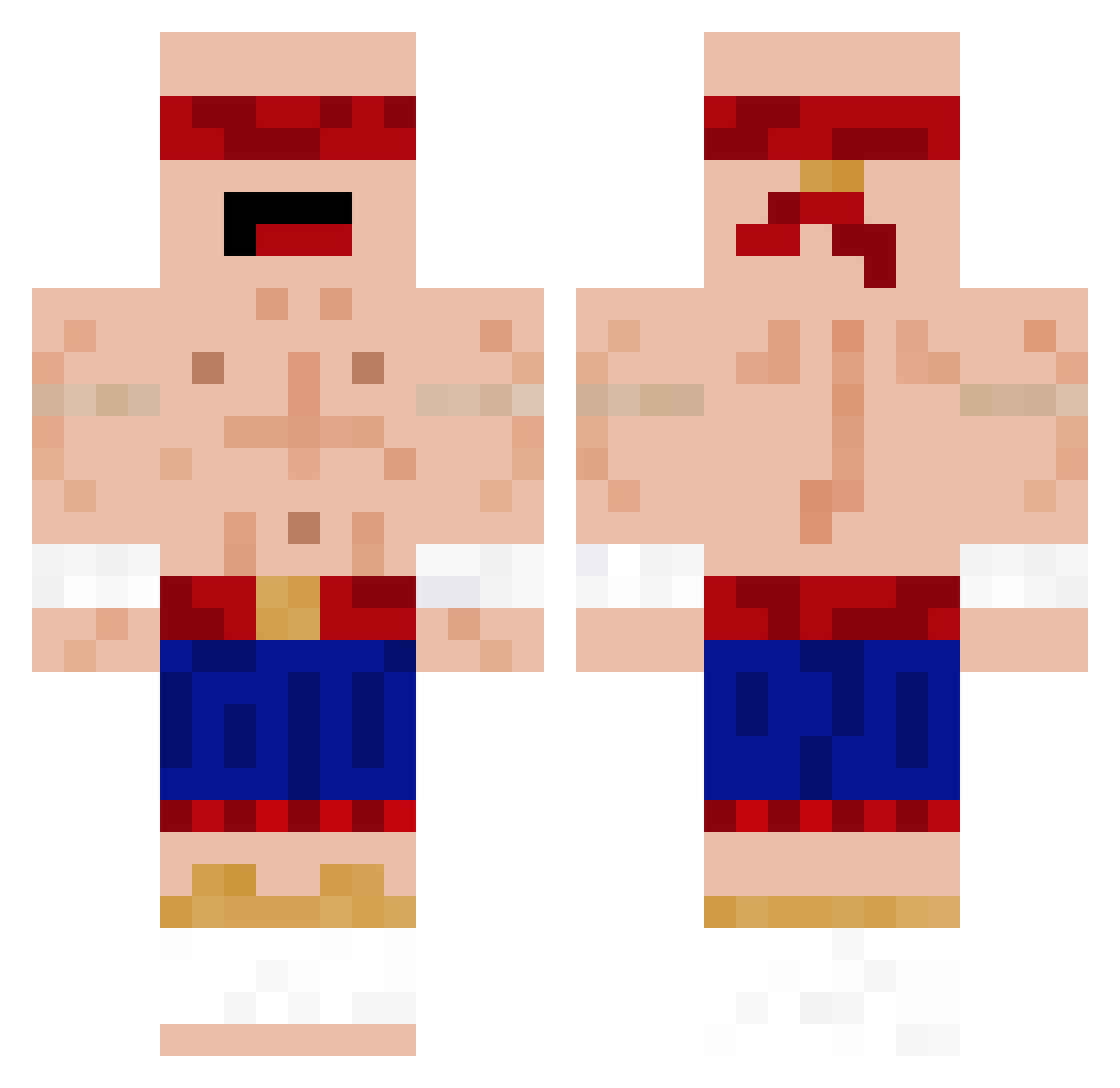 NzFuzion Minecraft skin, front and back view
