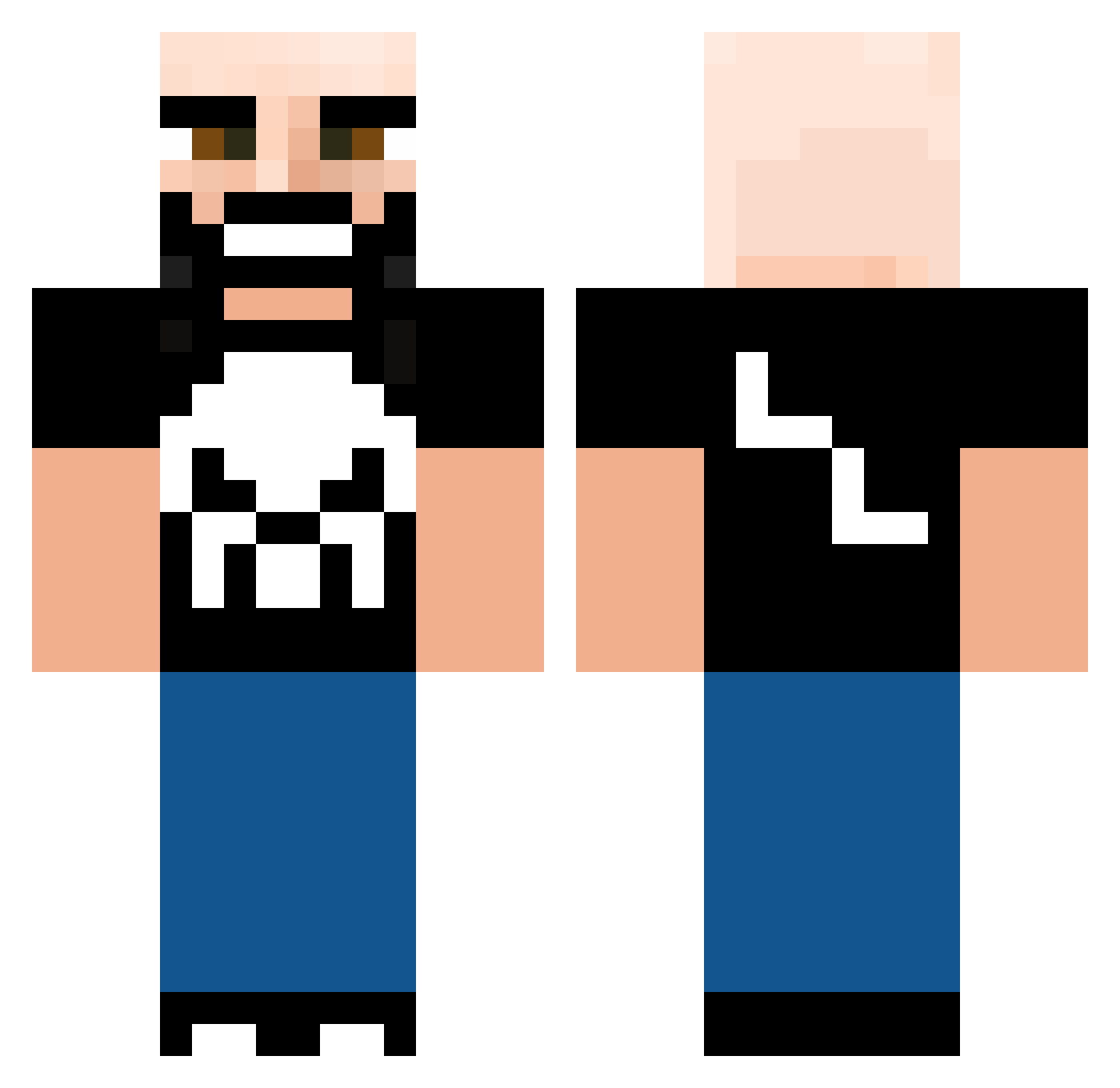 LeeoLoco Minecraft skin, front and back view