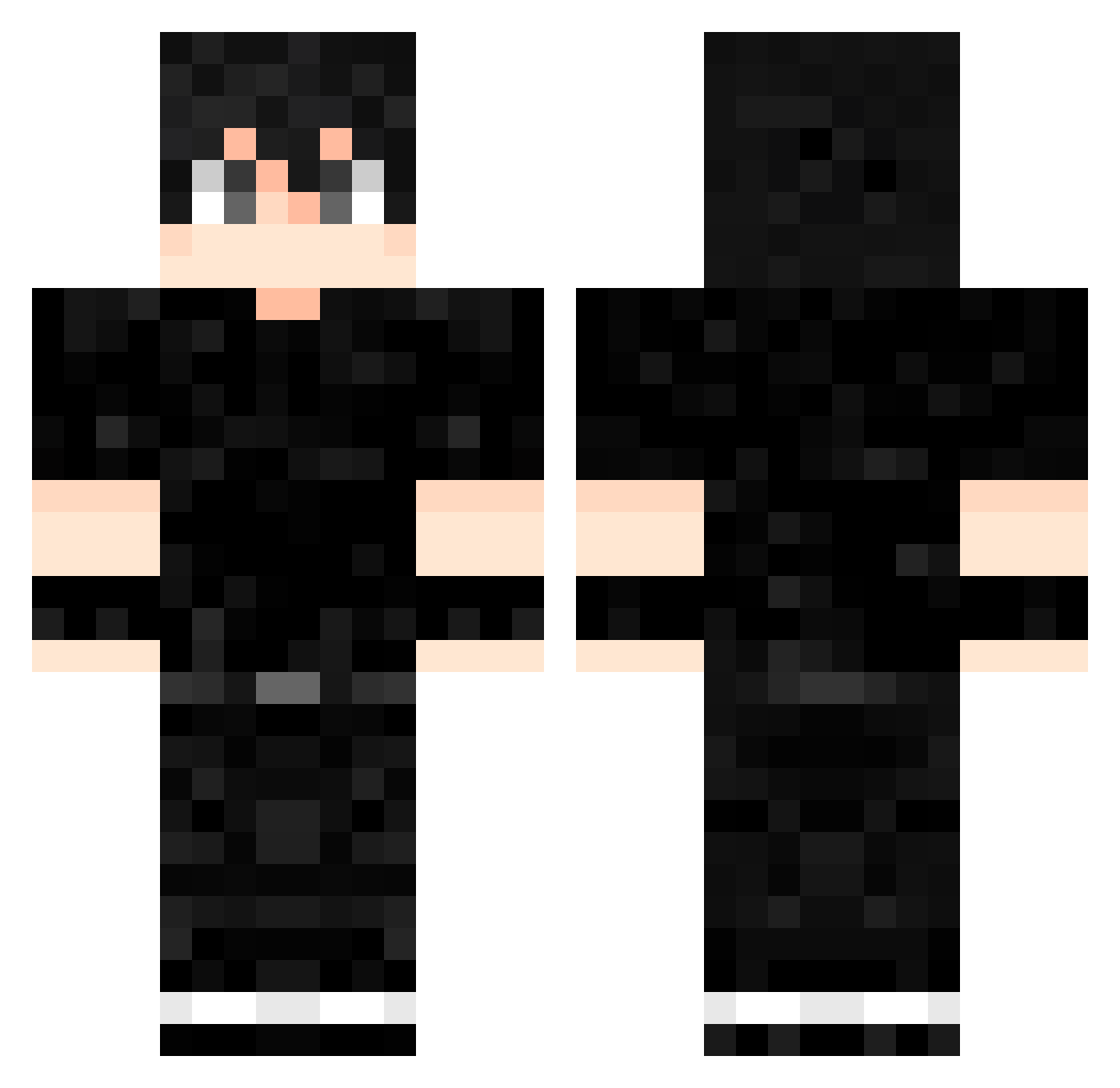 Setting_ Minecraft skin, front and back view