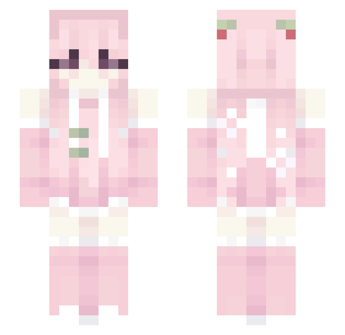 aaikmoon Minecraft skin, front and back view