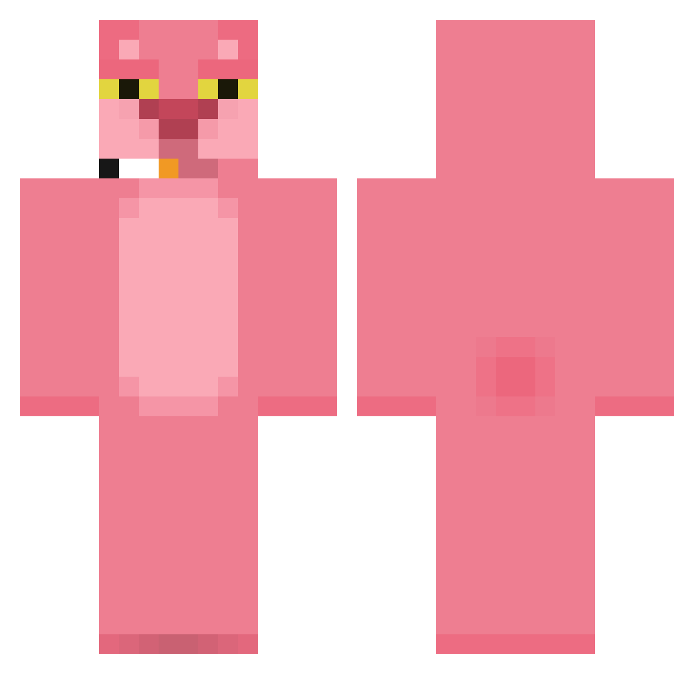 N0HS Minecraft skin, front and back view
