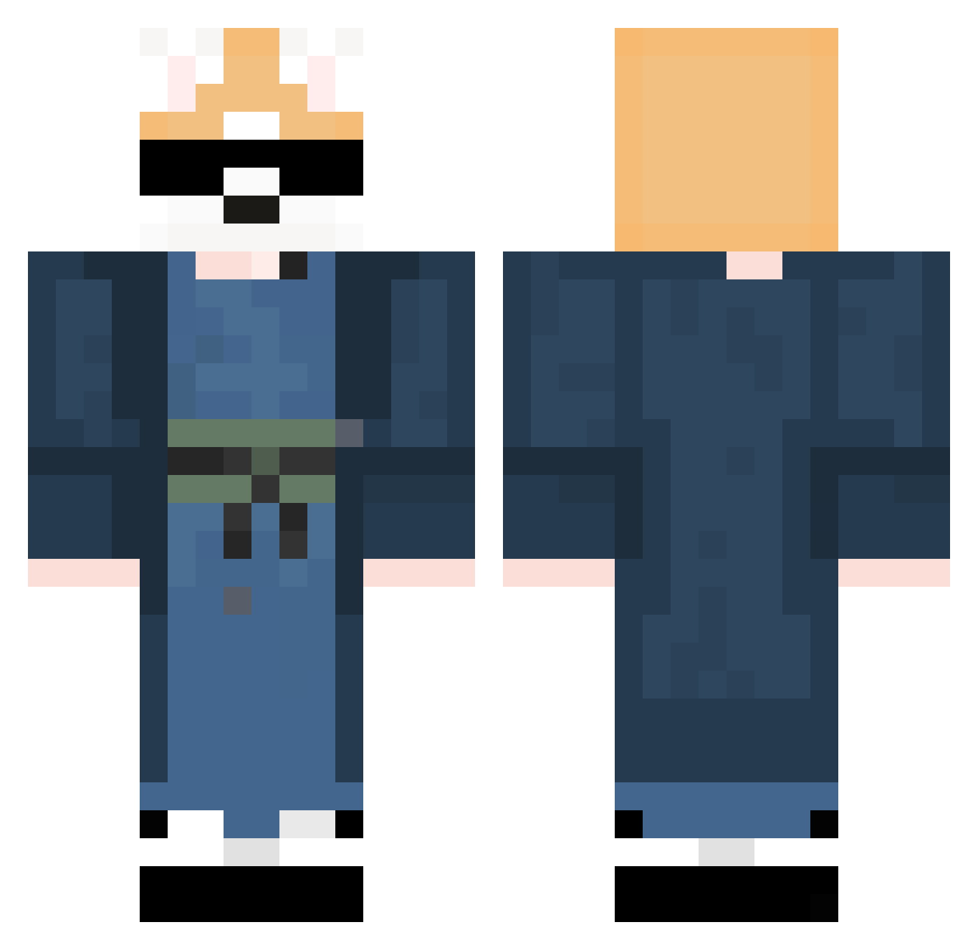 AllergicEel3812 Minecraft skin, front and back view