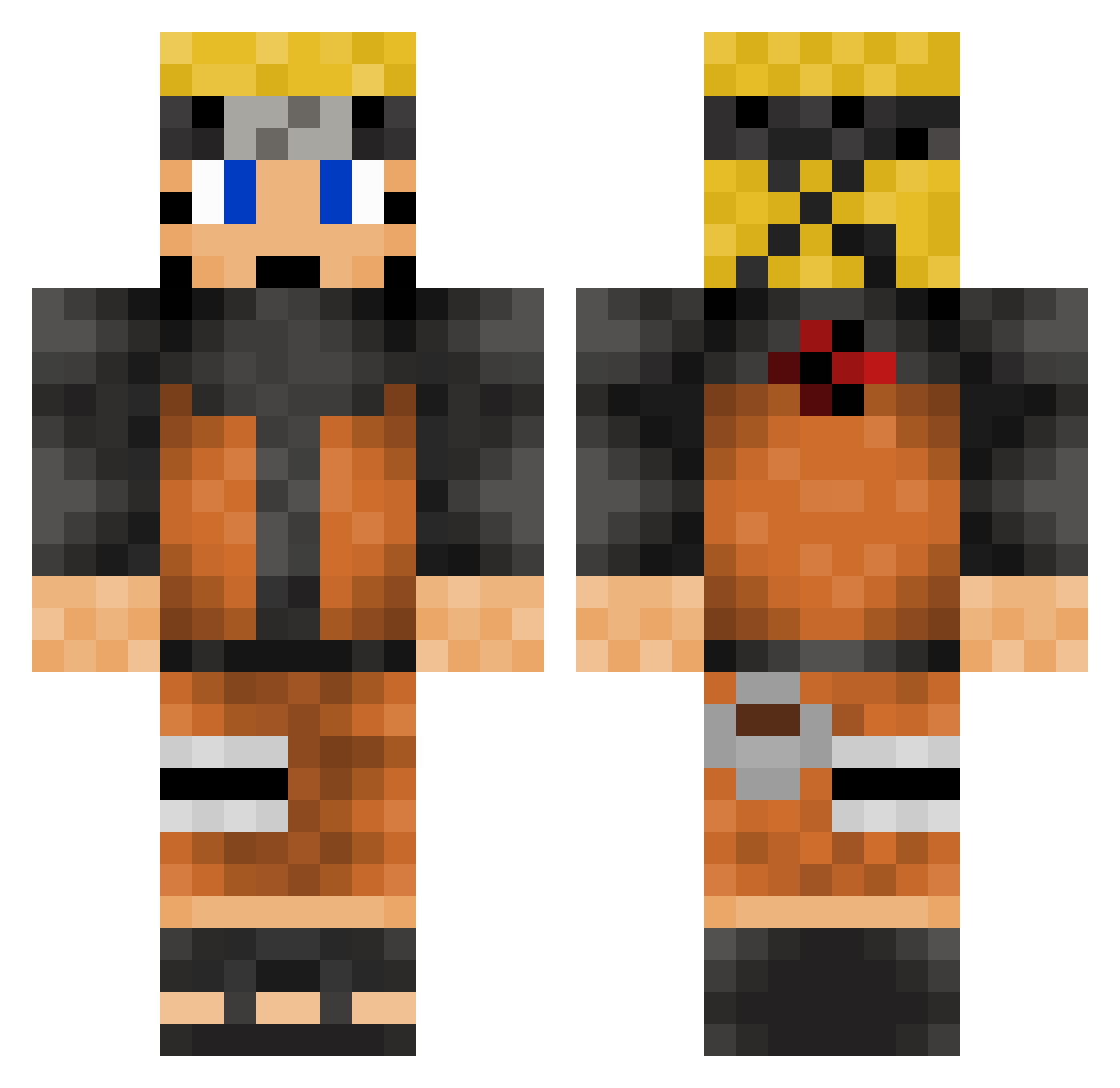 sempoe Minecraft skin, front and back view