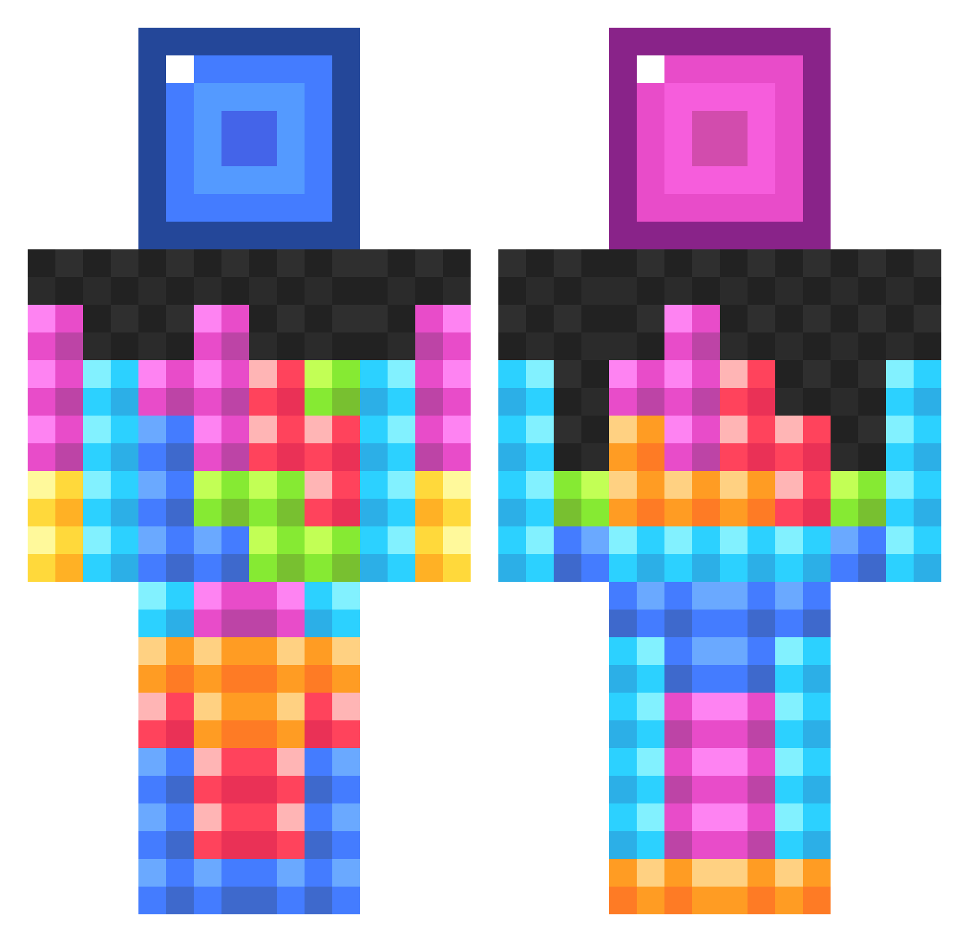 TimWF8 Minecraft skin, front and back view
