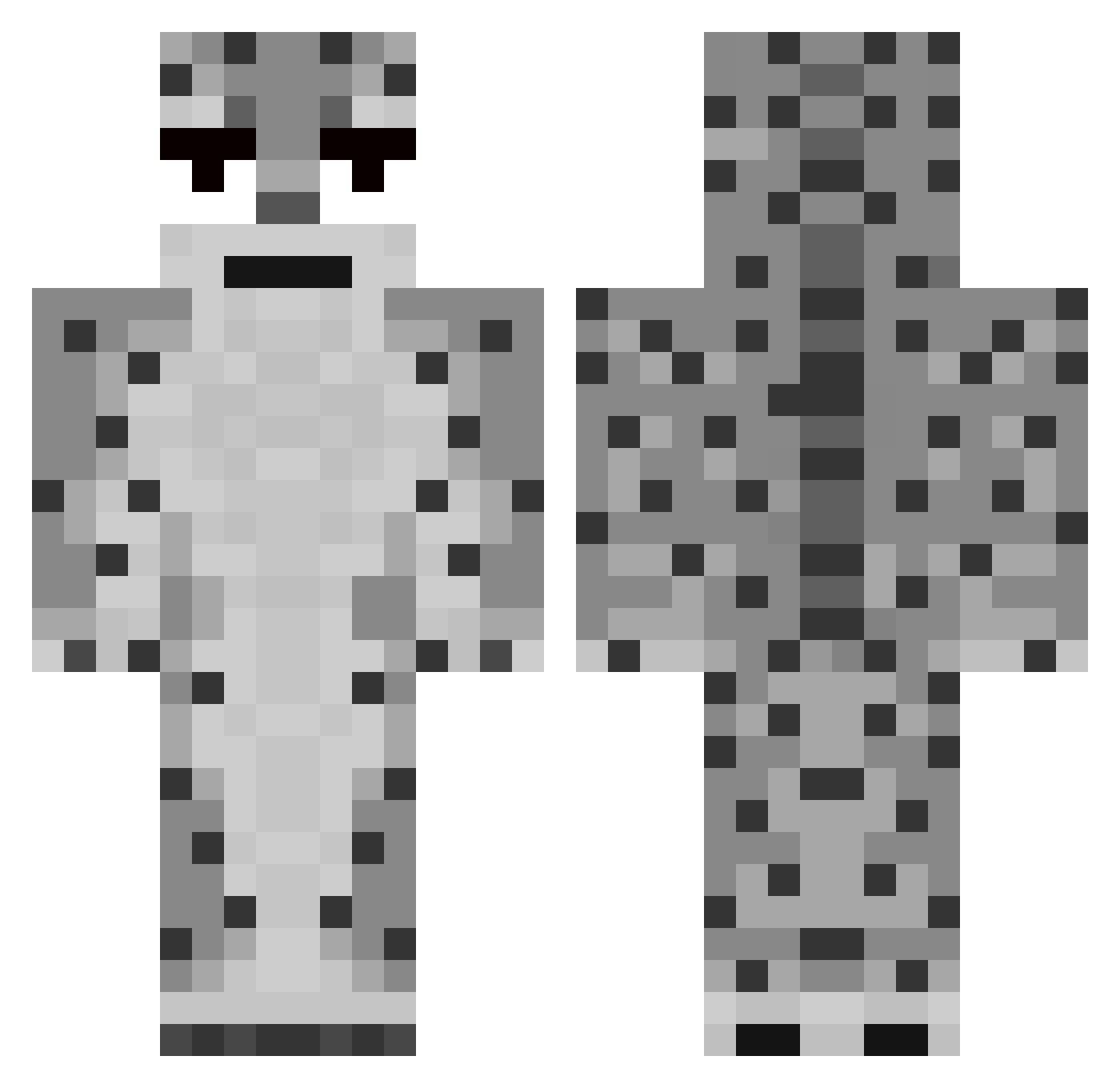 Kaktusko Minecraft skin, front and back view