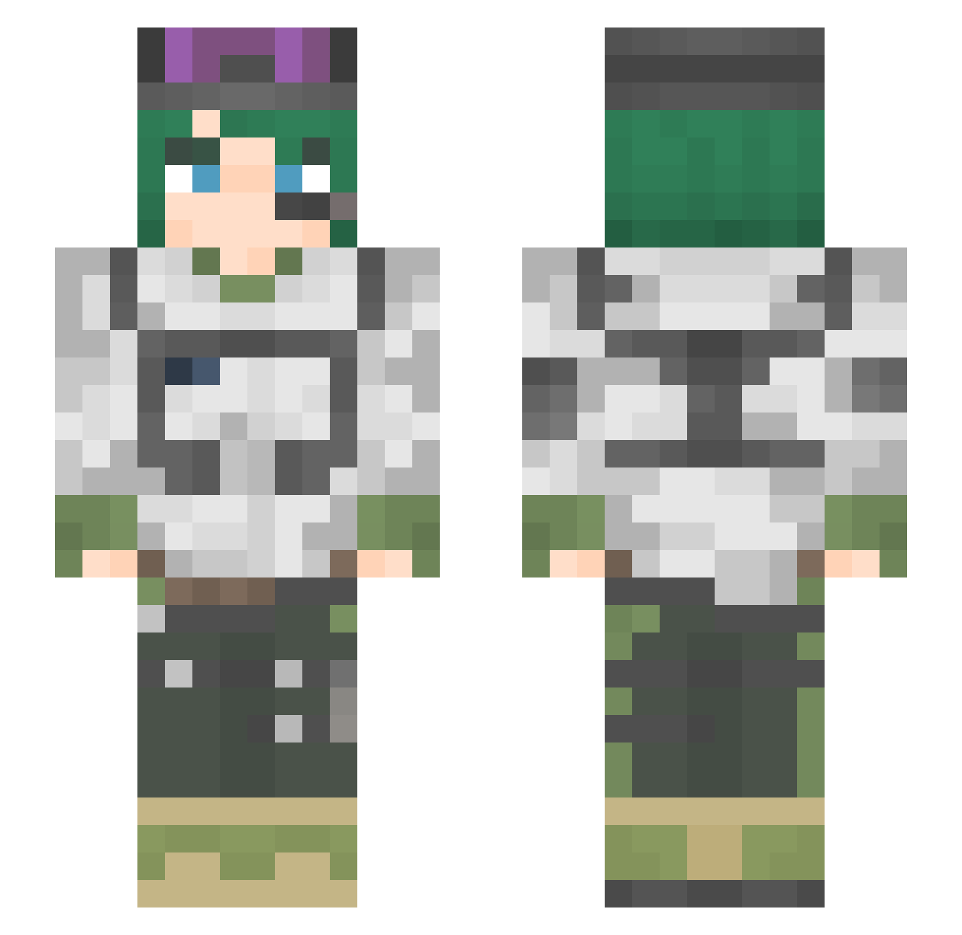 FourInchPound3r Minecraft skin, front and back view