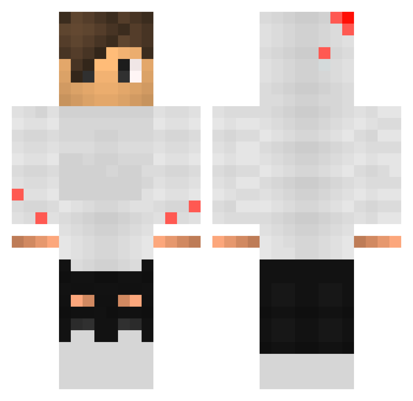Xygny_SurYoutube Minecraft skin, front and back view