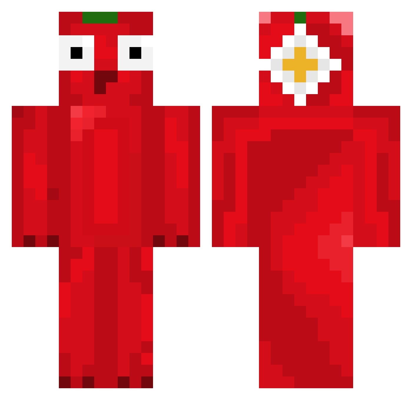 MITTENYT Minecraft skin, front and back view