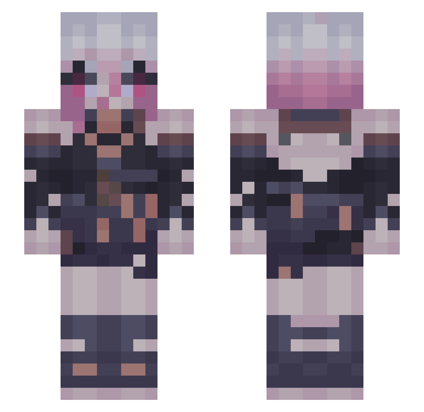 MoonChild_77 Minecraft skin, front and back view