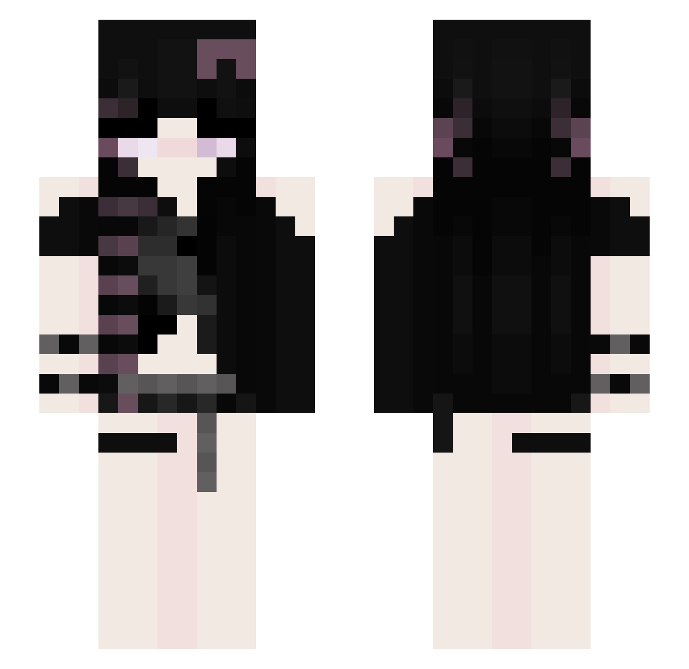 Baibaa Minecraft skin, front and back view