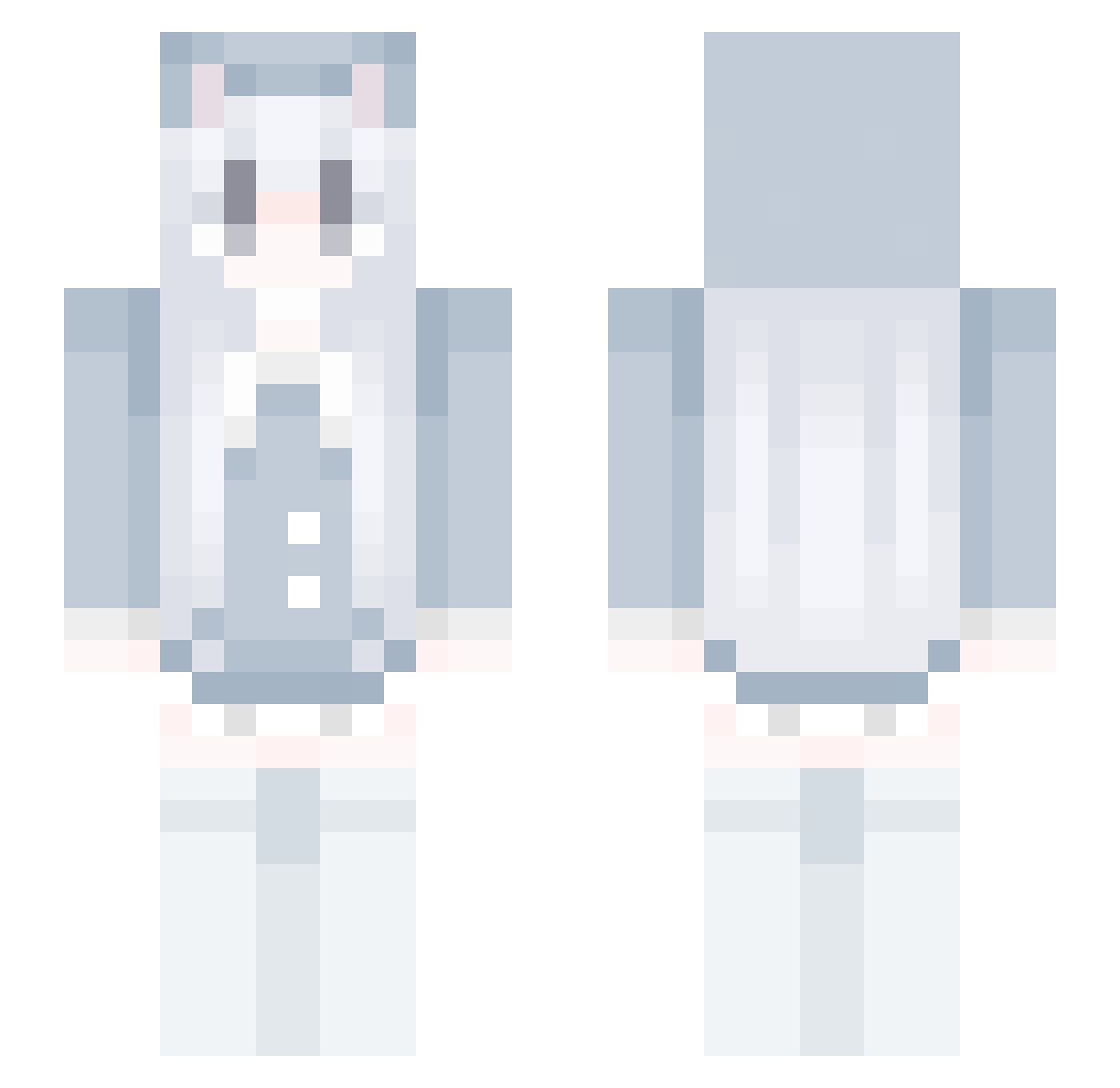 Unyieldingly Minecraft skin, front and back view